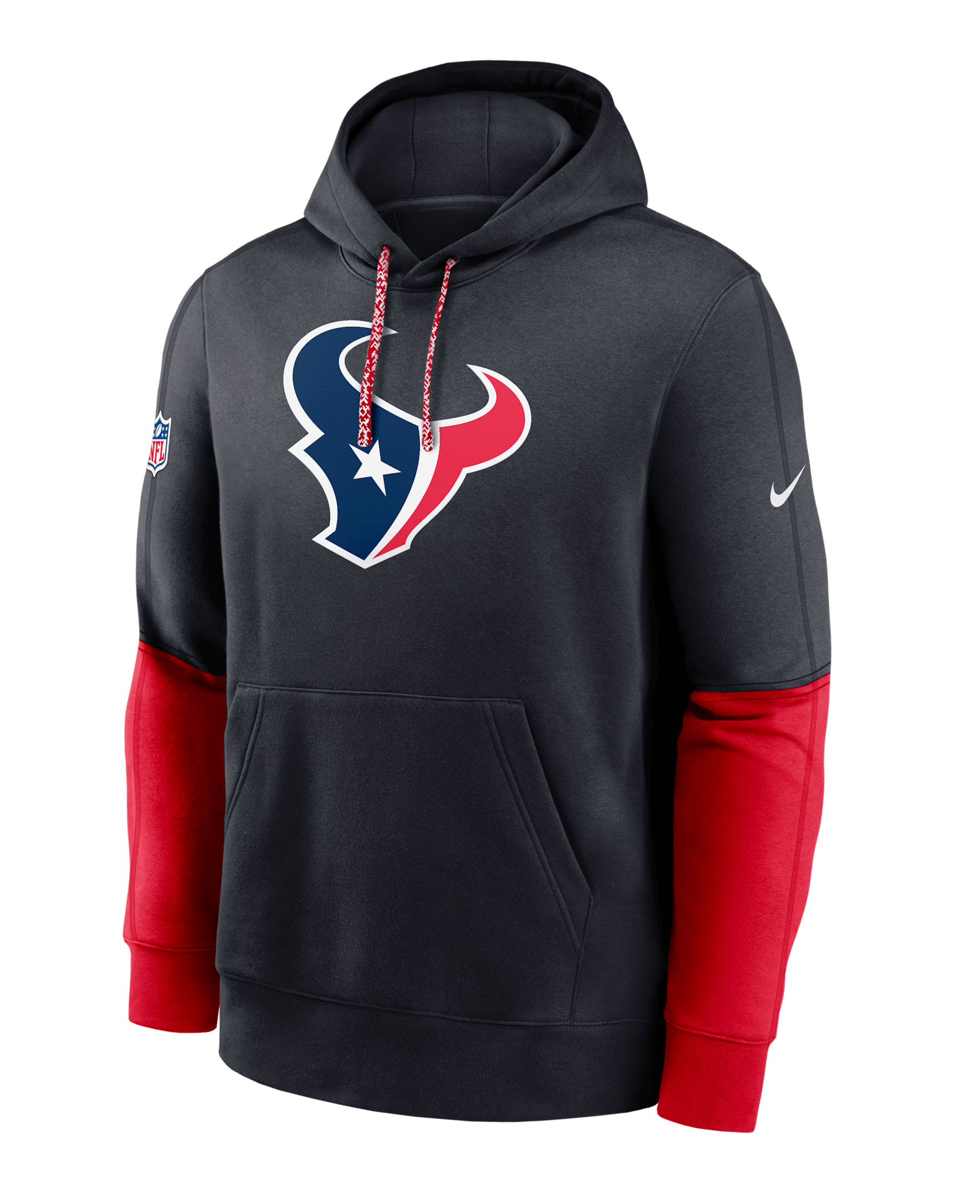 Houston Texans Sideline Team Issue Club Men's Nike NFL Pullover Hoodie - Pitch Blue