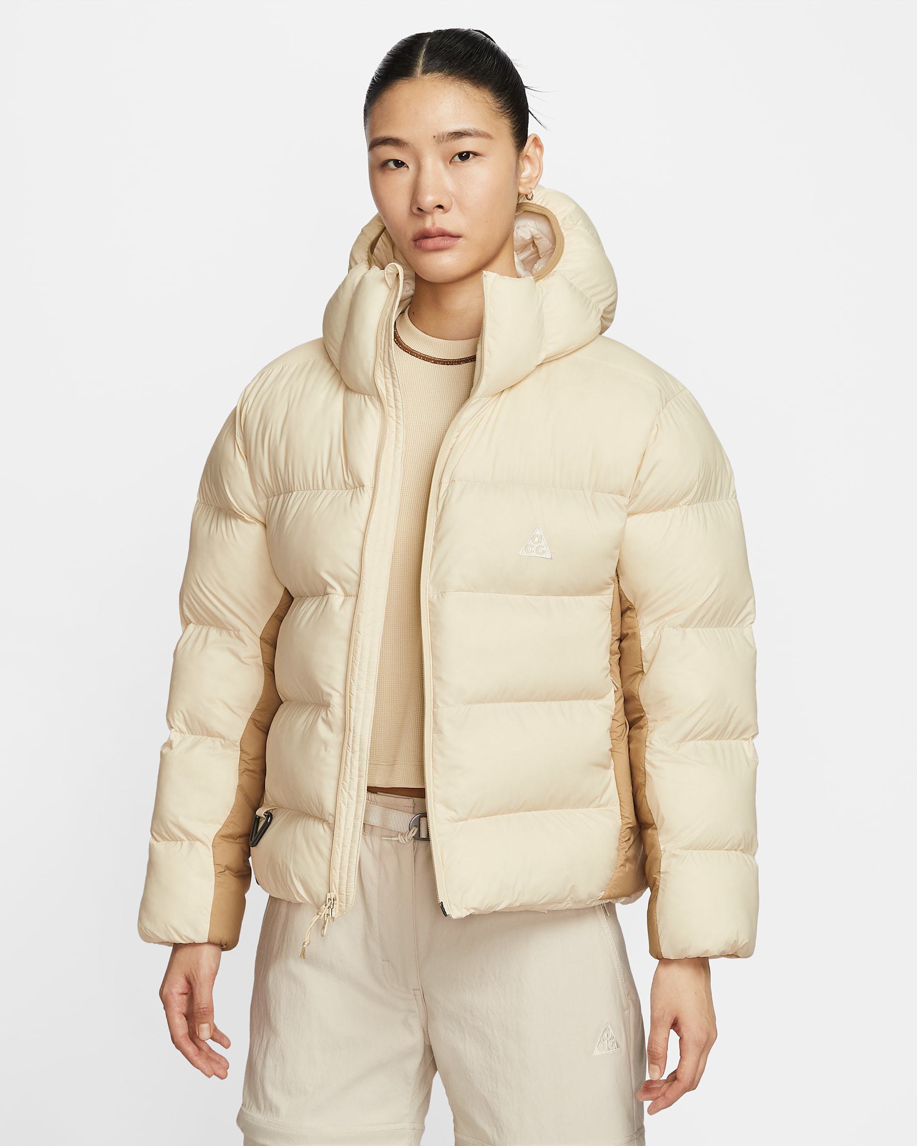 나이키 ACG '루나 레이크' PrimaLoft® 여성 써마 핏 ADV 루즈 후드 재킷 - 라이트 카키/파라슈트 베이지/라이트 카키/서밋 화이트