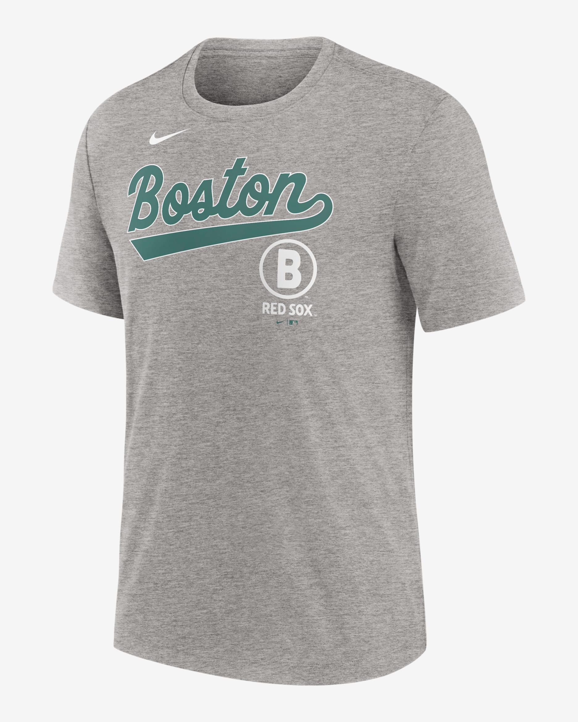 Playera Nike de la MLB para hombre Boston Red Sox City Connect - Carbón jaspeado