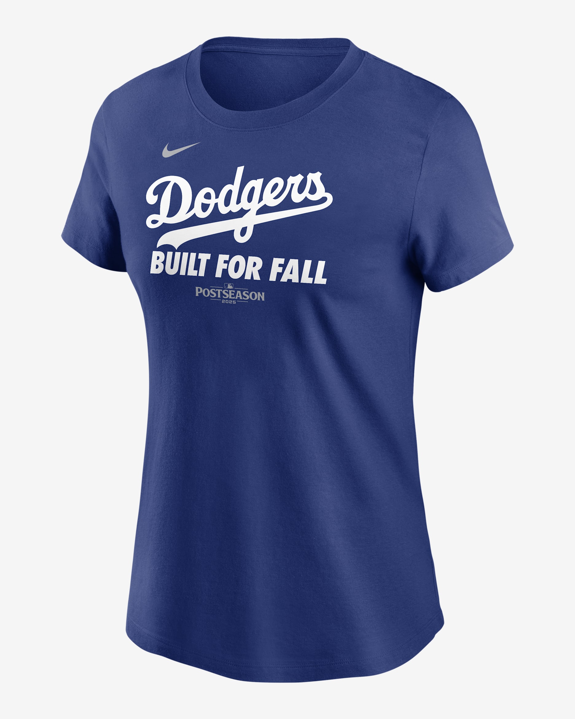 Playera Nike de la MLB para mujer Los Angeles Dodgers 2025 Postseason Authentic Collection - Azul enérgico
