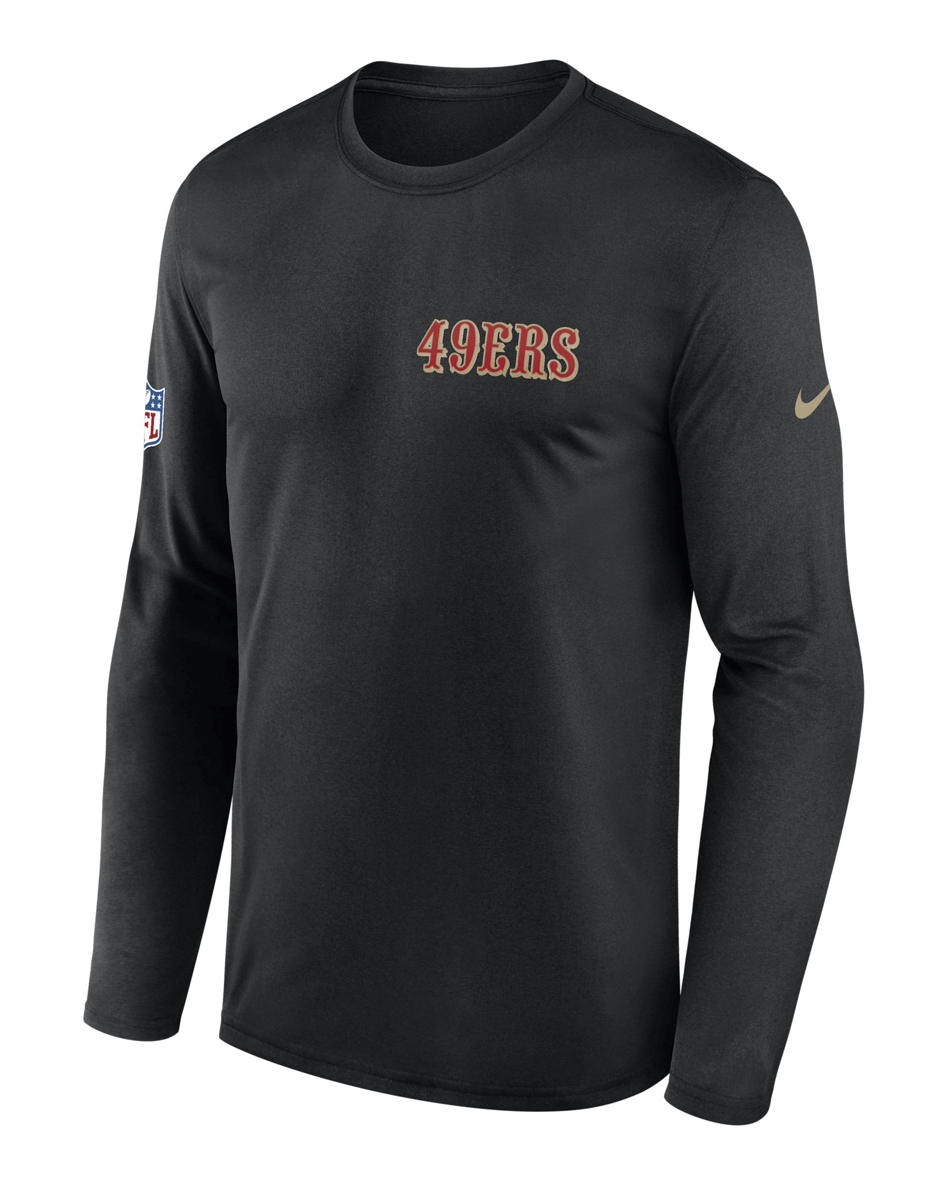 San Francisco 49ers Rivalries Collection Sideline Legend Small Logo Men's Nike Dri-FIT NFL Long-Sleeve T-Shirt - Black