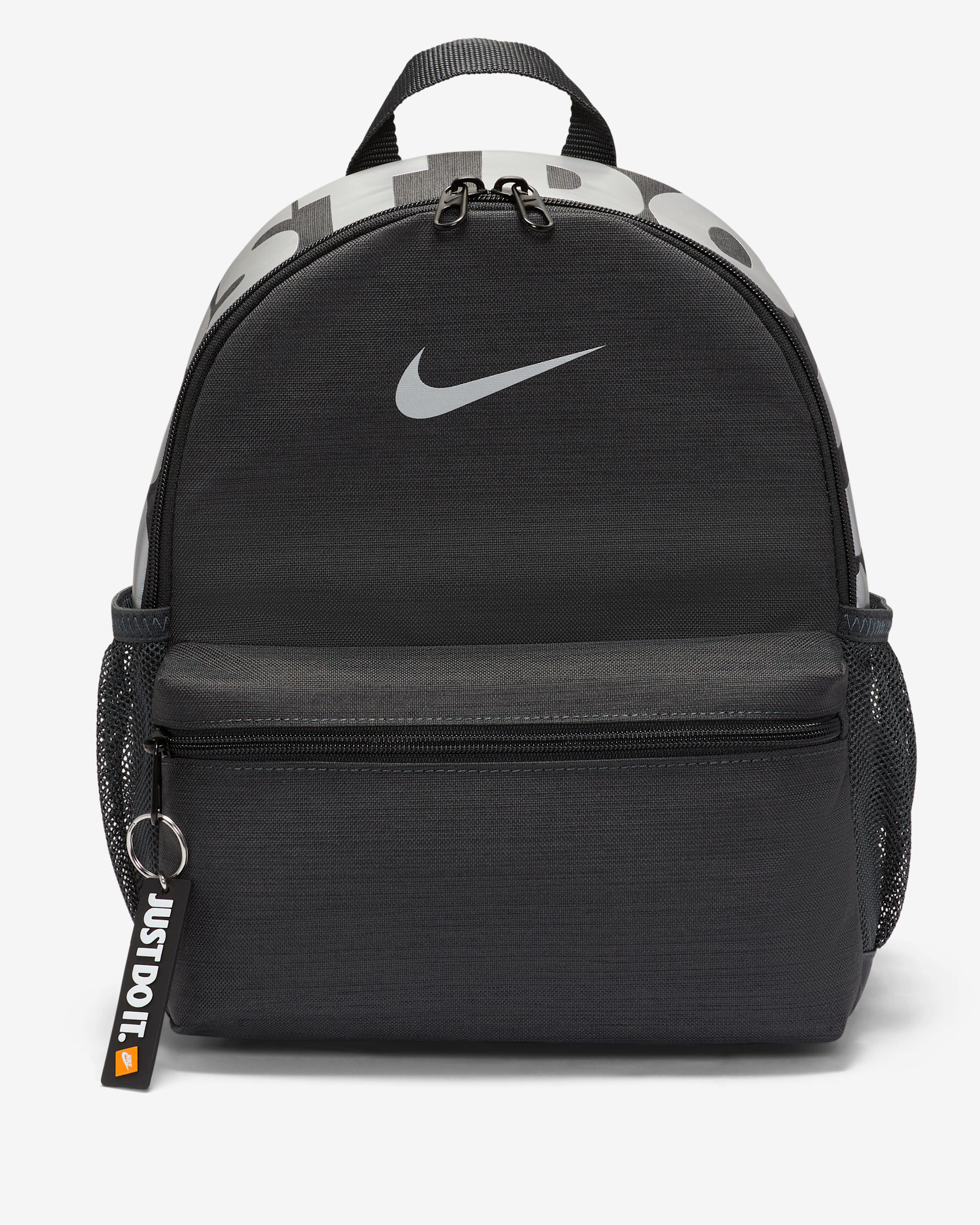 Nike Brasilia JDI Kids' Backpack (Mini) - Dark Smoke Grey/Dark Smoke Grey/Metallic Silver