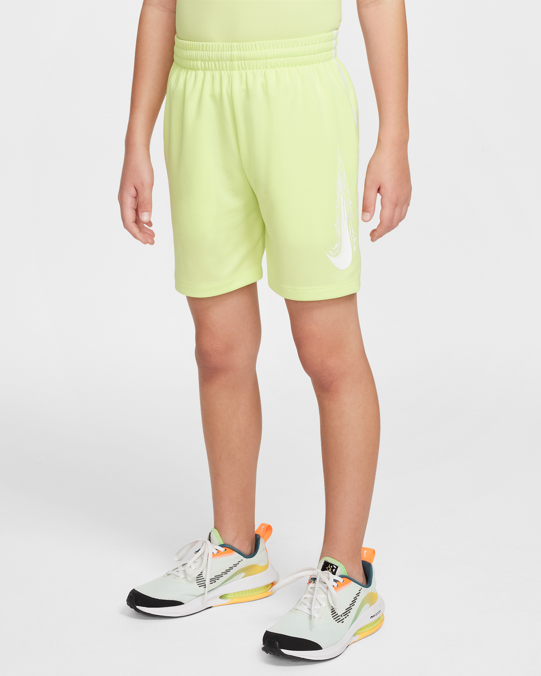 Nike Multi Older Kids' (Boys') Dri-FIT Shorts - Light Lemon Twist/White/White