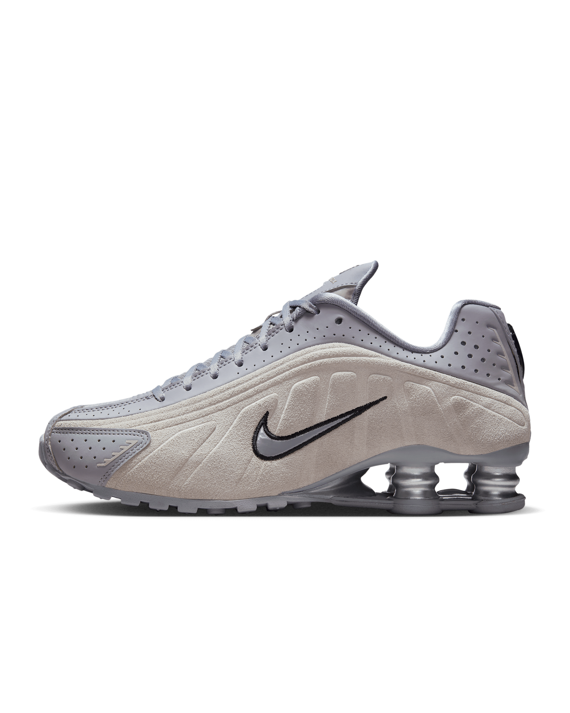 Nike Shox R4 Women's Shoes - Cement Grey/College Grey/Metallic Silver/Black