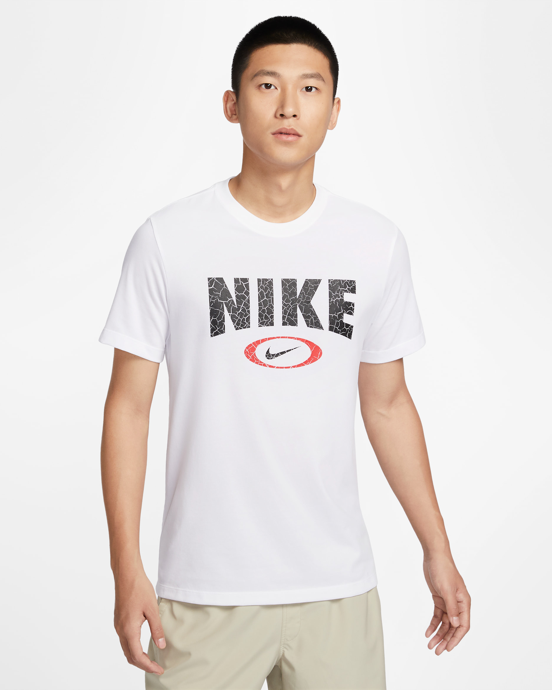 Nike Men's Dri-FIT Fitness T-Shirt - White