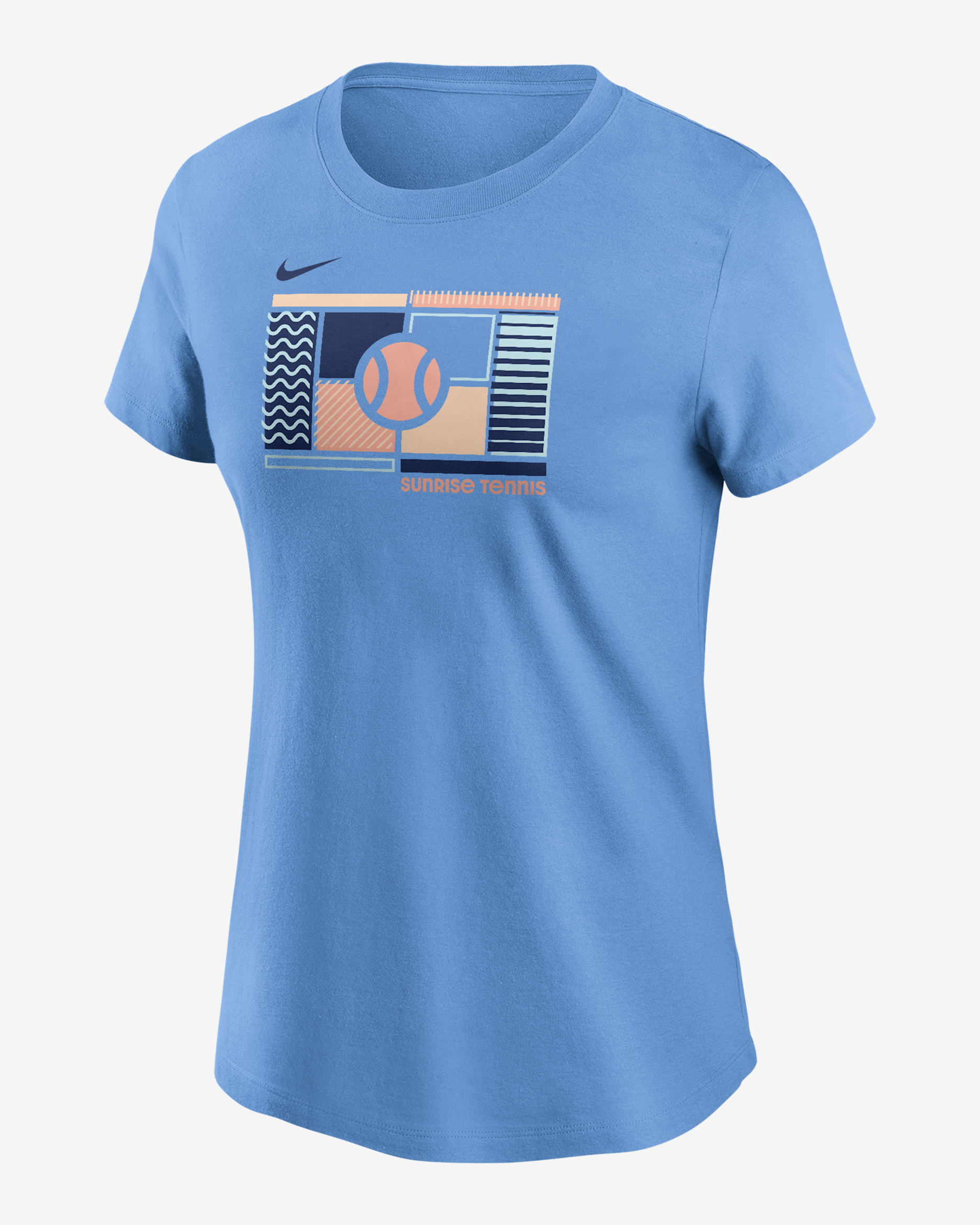 Playera de tenis de manga corta para mujer Nike - Azul valor
