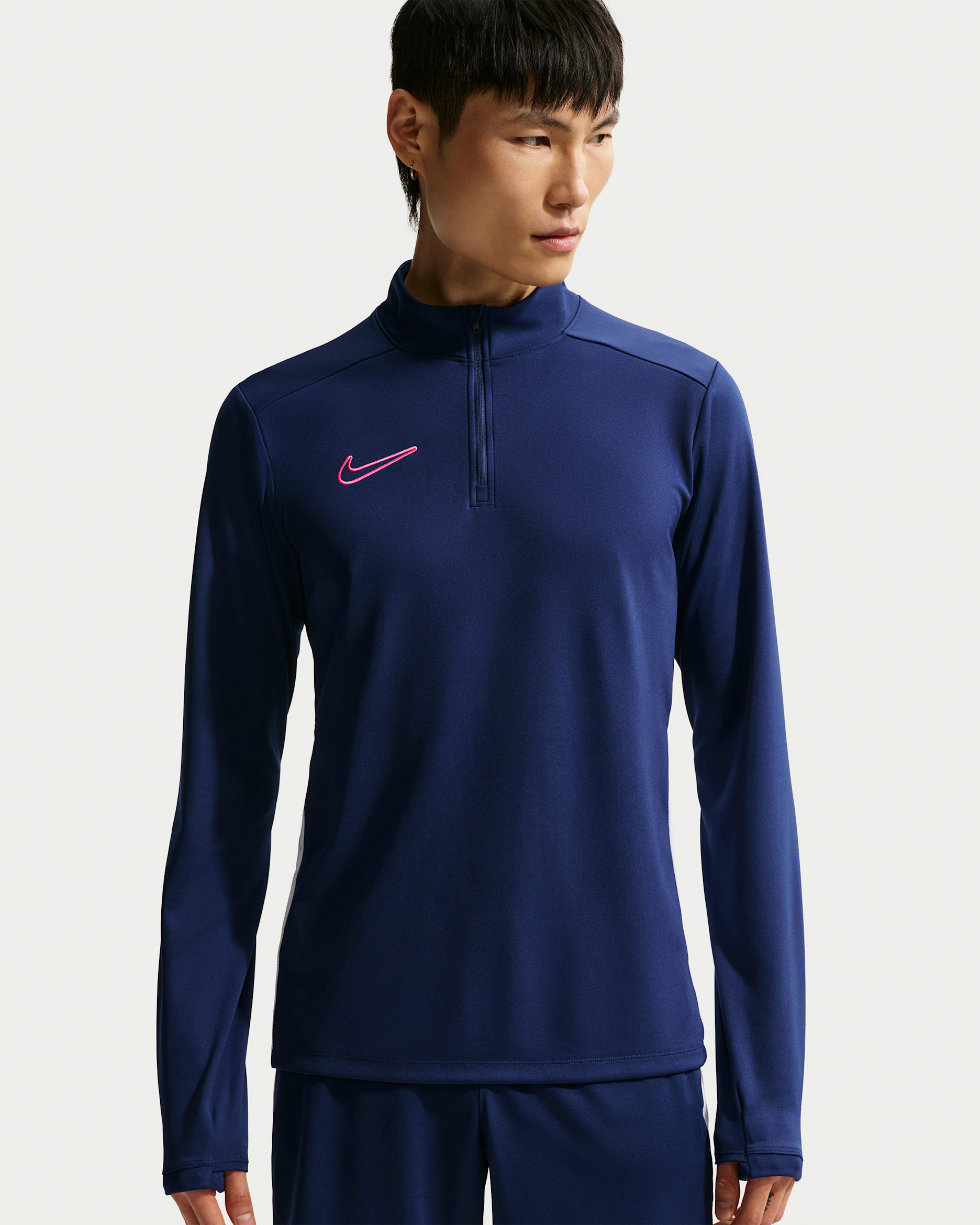 Nike Academy Men's Dri-FIT Football Drill Top - Blue Void/Black/White/Pinksicle