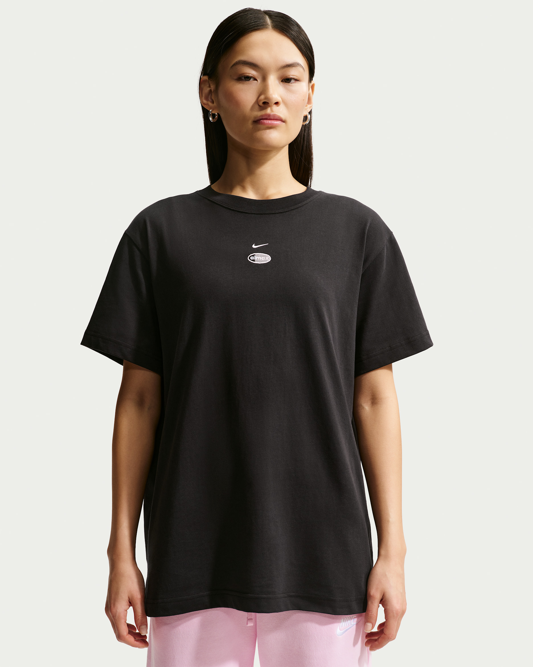 Nike Sportswear Air Max Women's Oversized Short-Sleeved T-Shirt - Black