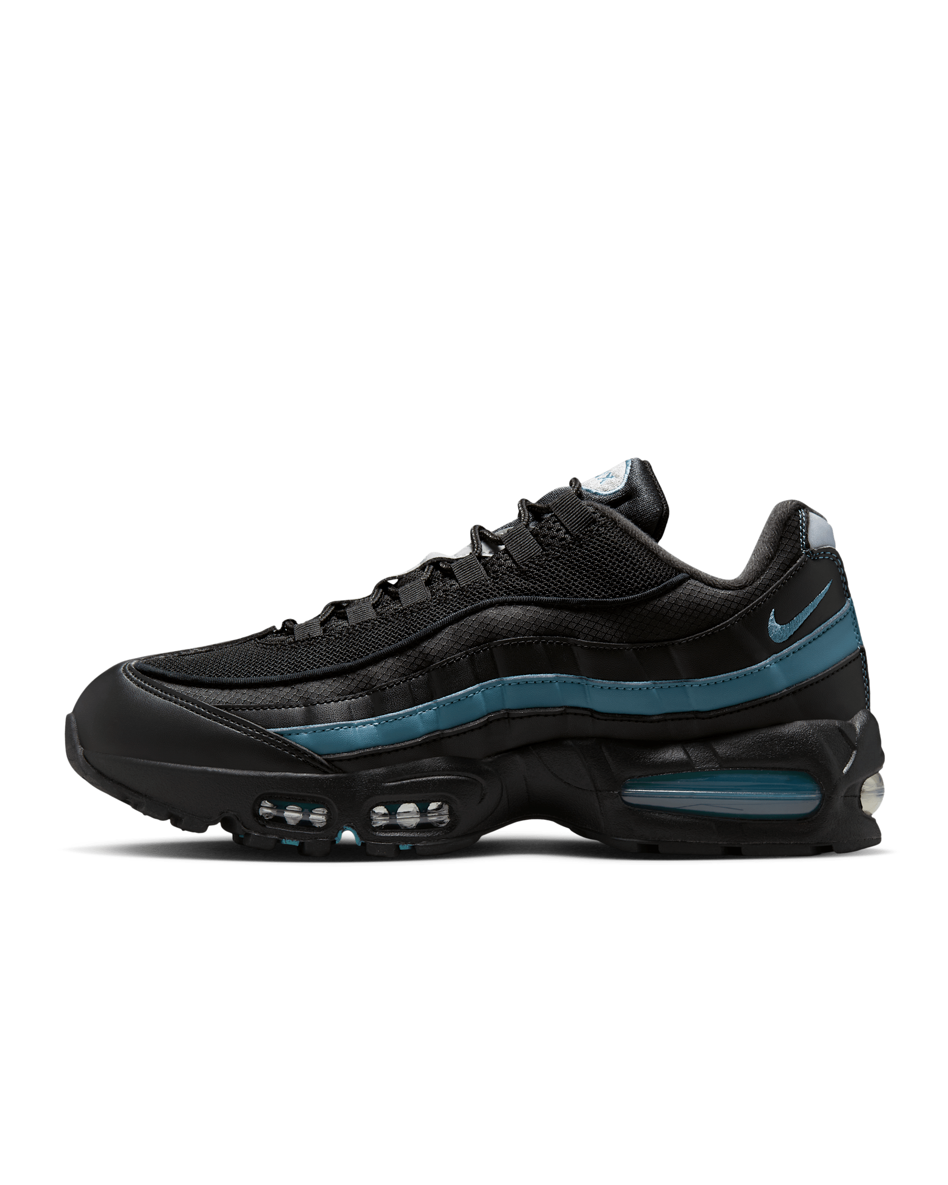 Nike Air Max 95 'Big Bubble' Men's Shoes - Smoky Blue/Black/Metallic Silver/Black