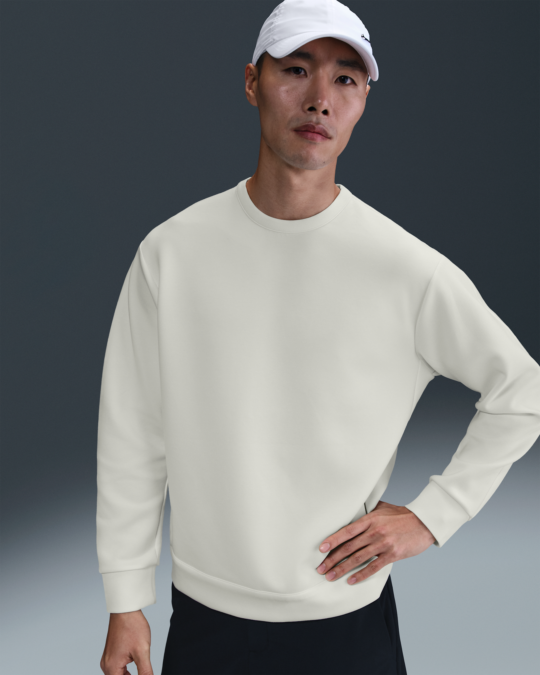 Nike 24.7 ImpossiblySoft Men's Dri-FIT Crew - Sail/Light Bone