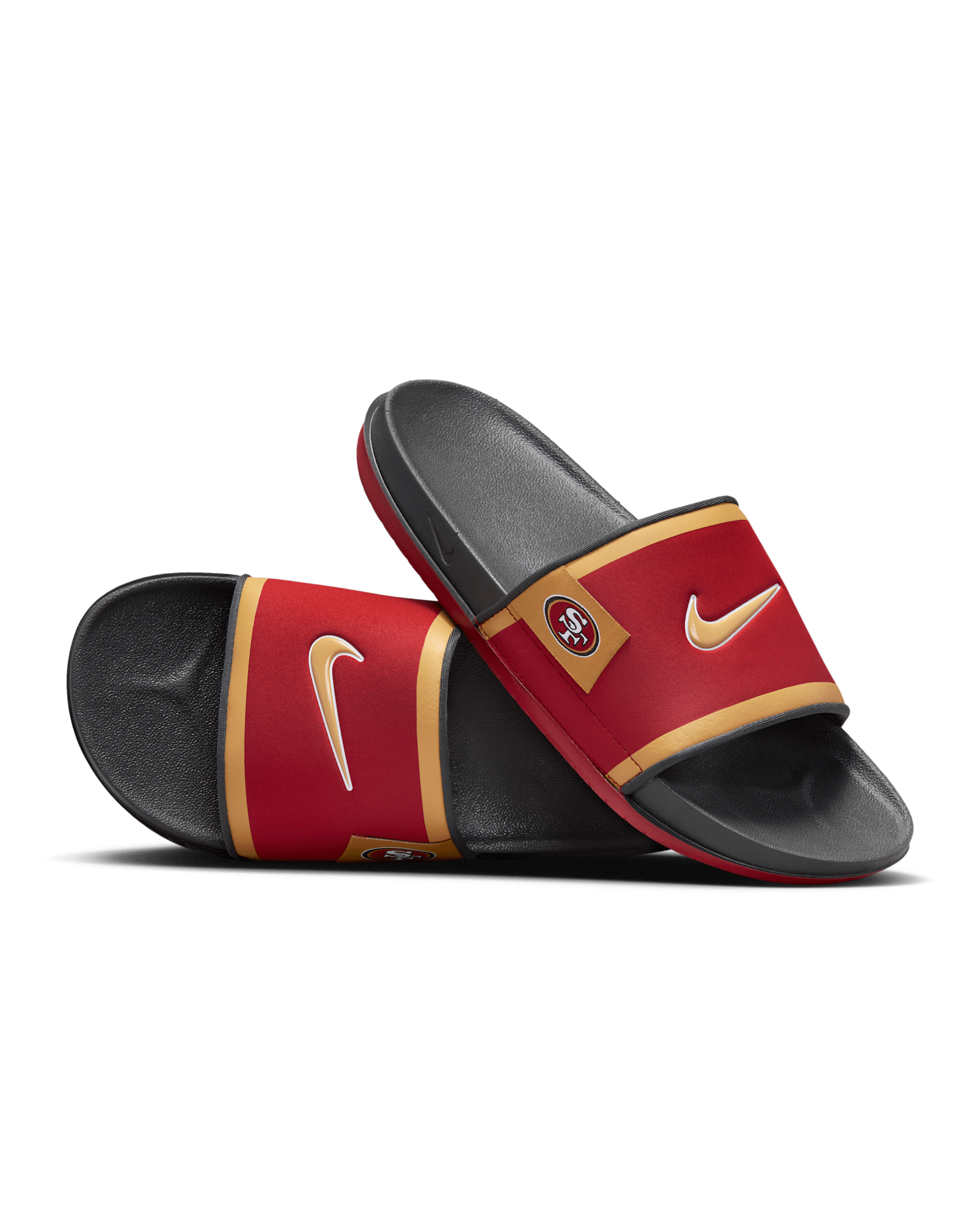 Nike Offcourt (San Francisco 49ers) Offcourt Slides - Gym Red/Dark Smoke Grey/Club Gold
