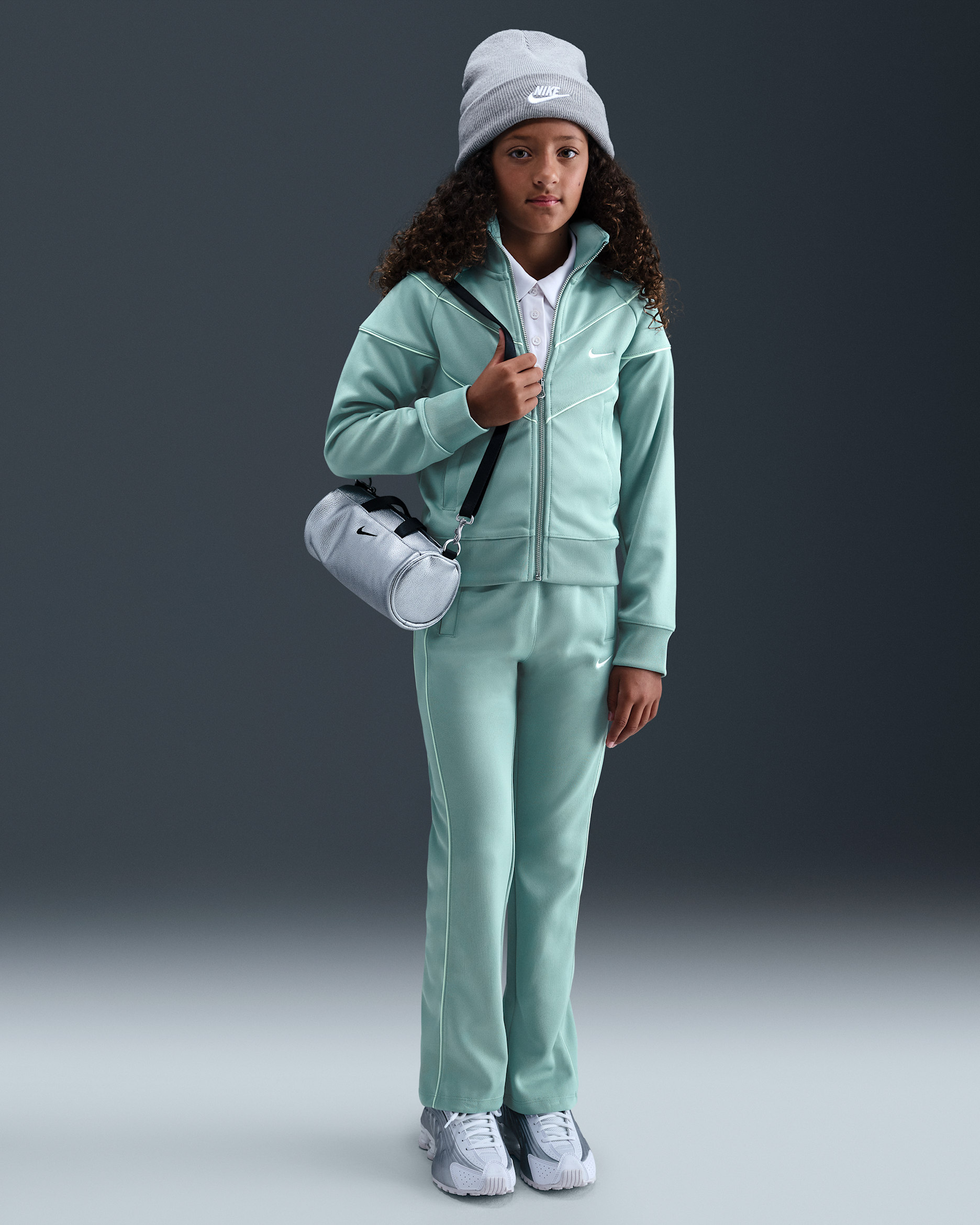 Nike Sportswear Older Kids' (Girls') Tracksuit Bottoms - Cannon/Mint Foam/Sail
