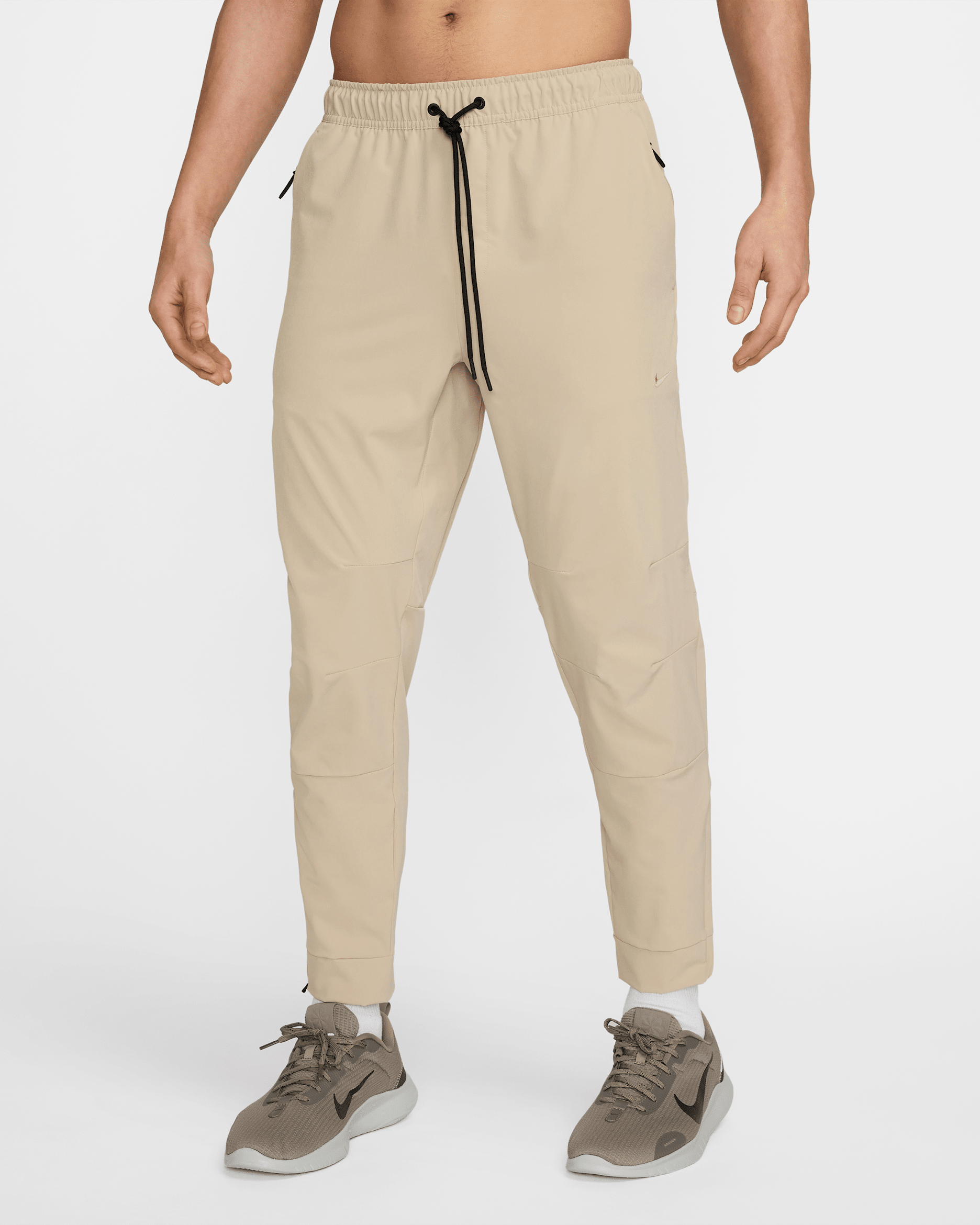 Nike Unlimited Men's Dri-FIT Zippered Cuff Versatile Pants - Desert Khaki/Black/Desert Khaki