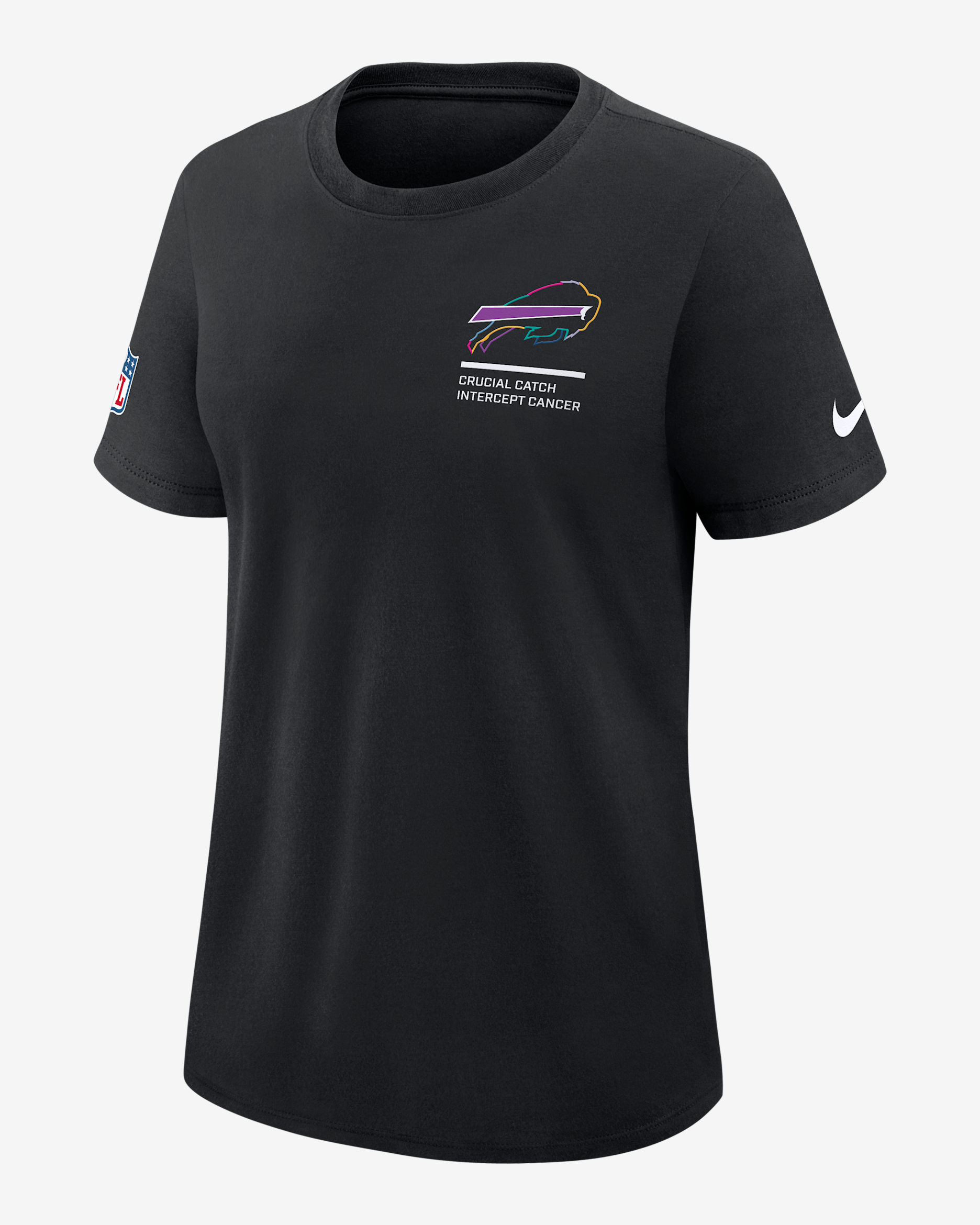 Buffalo Bills Crucial Catch Women's Nike Dri-FIT NFL T-Shirt - Black