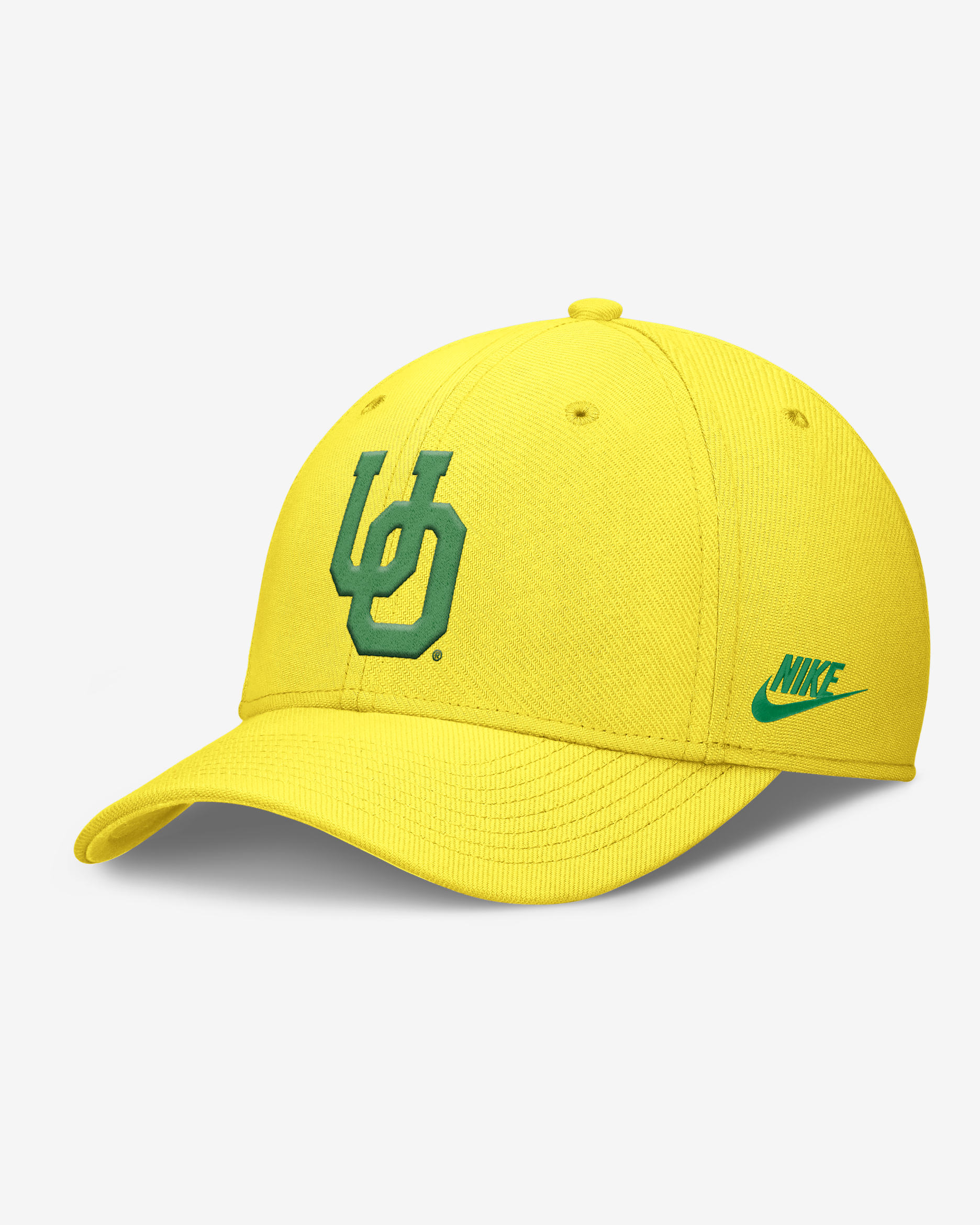 Gorra universitaria Nike Dri-FIT para hombre Oregon Primetime Rise Academic - Amarillo