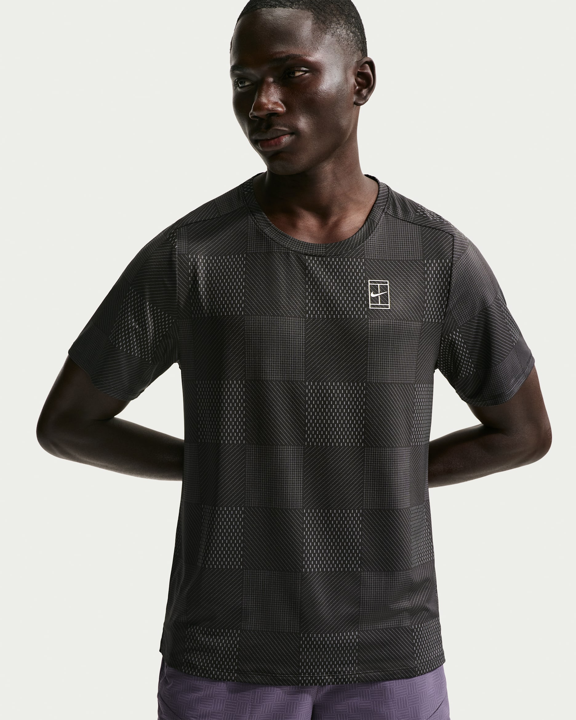 NikeCourt Advantage Dri-FIT Oberteil (Herren) - Schwarz/Weiß