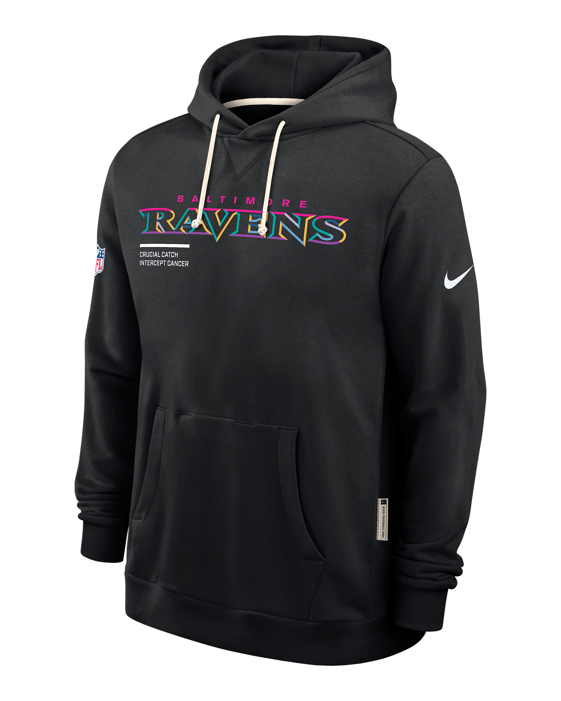 Baltimore Ravens Crucial Catch Sideline Men's Nike Dri-FIT NFL Pullover Hoodie - Black