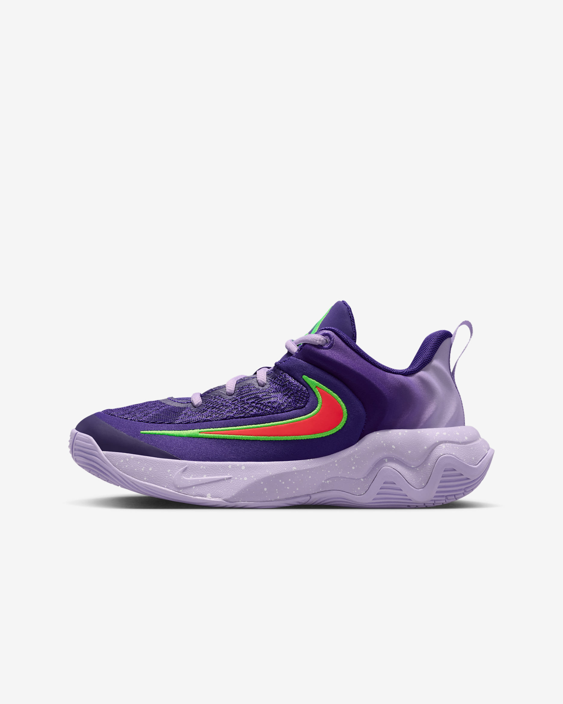 Tenis de básquetbol para niños grandes Giannis Immortality 4 - Morado cancha/Hortensias/Blanco/Carmesí brillante