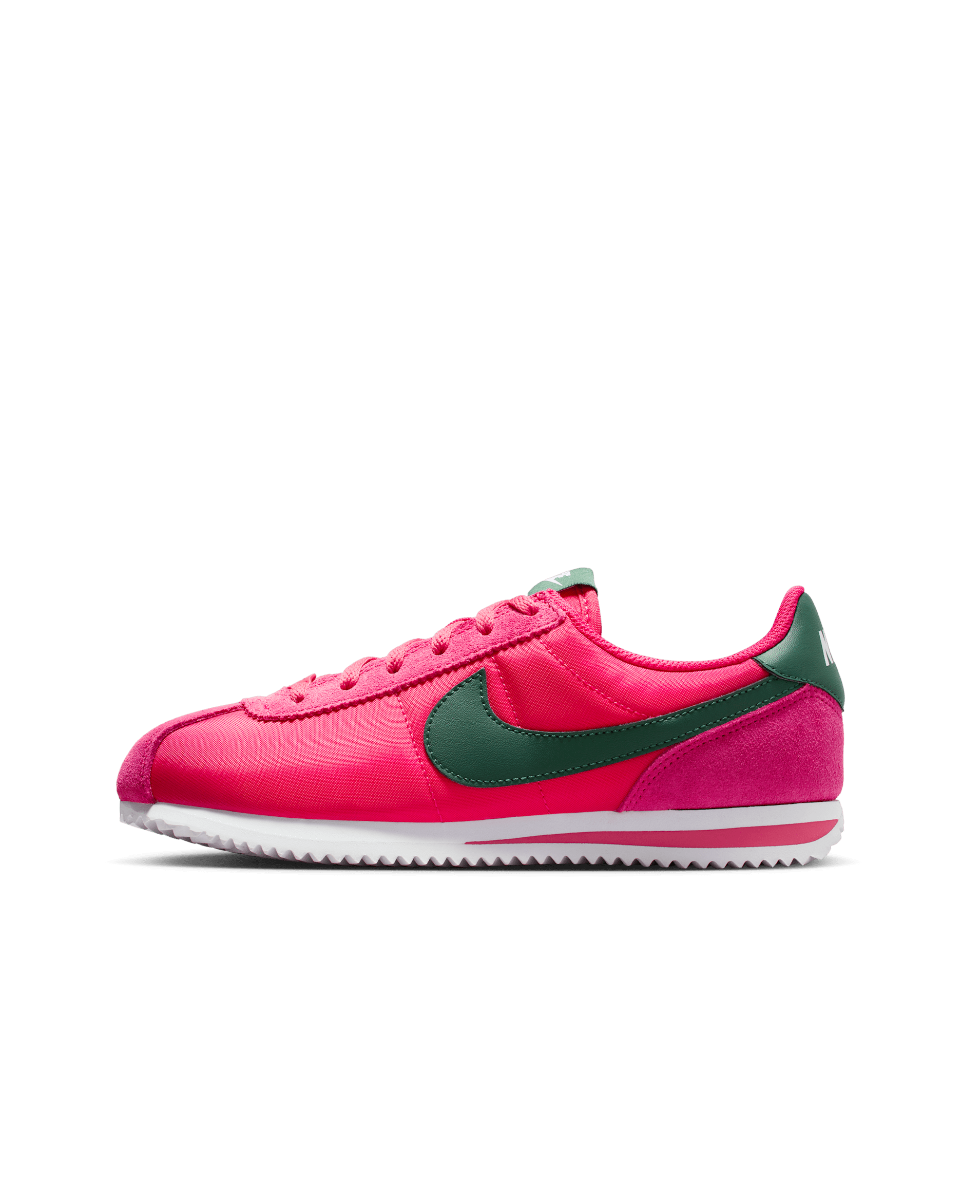 Nike Cortez Textile Older Kids' Shoes - Rush Pink/White/Fir