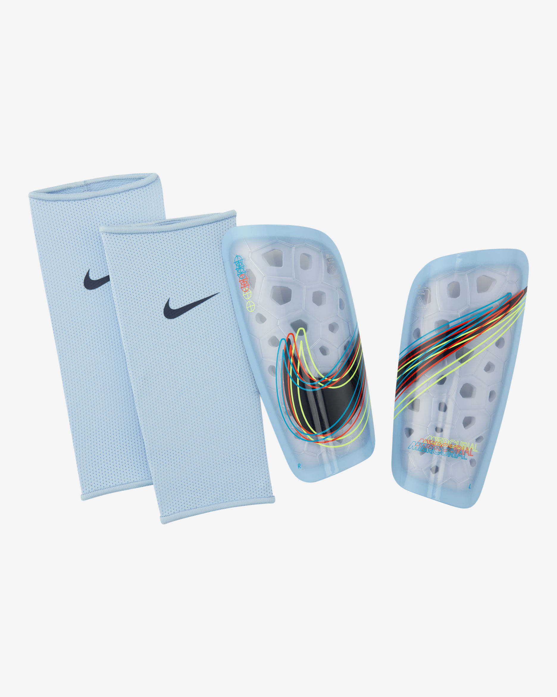 Nike Mercurial Lite 足球護脛 - Light Marine/Football Grey/Blackened Blue