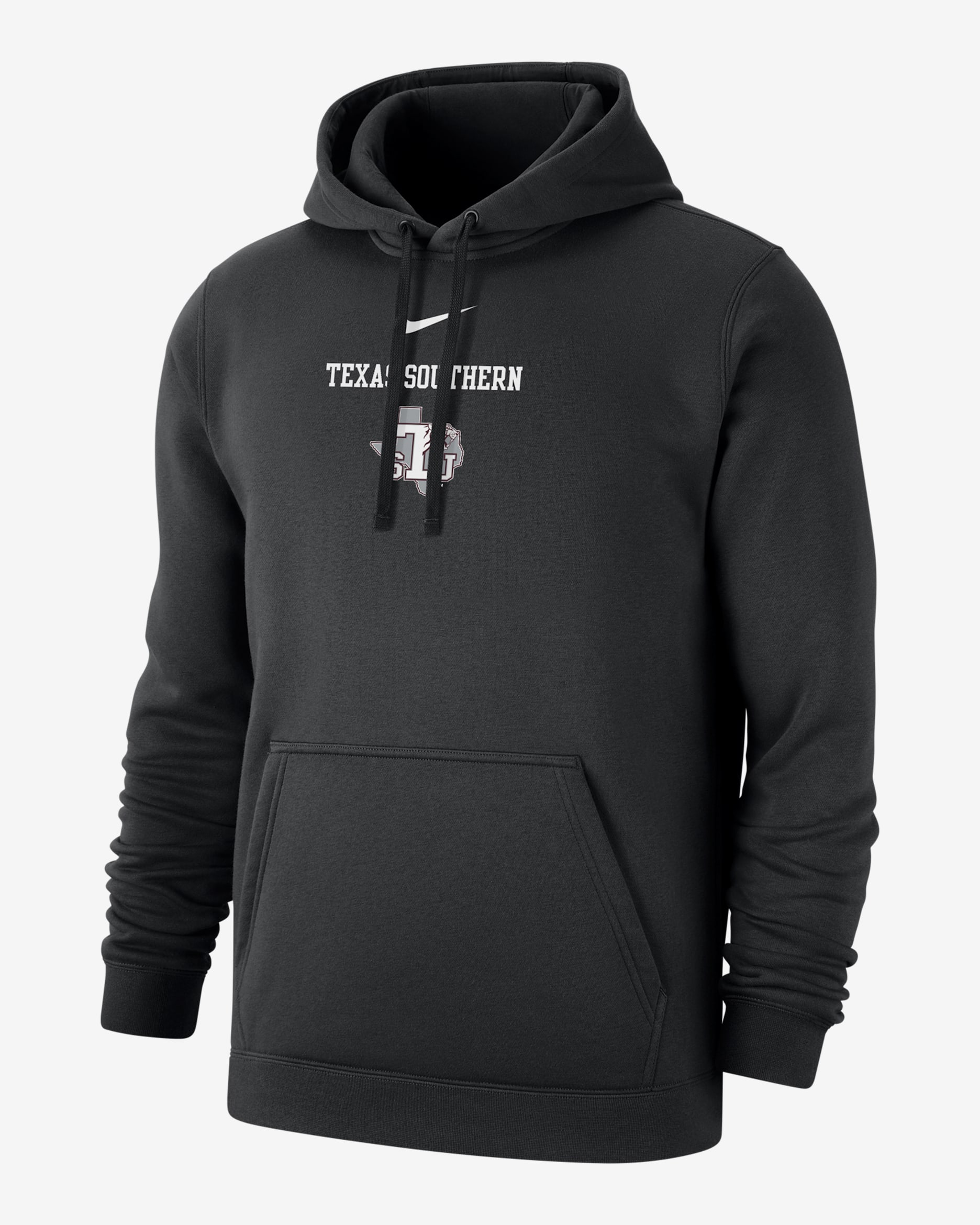 Texas Southern Club Fleece Men's Nike College Hoodie - Black