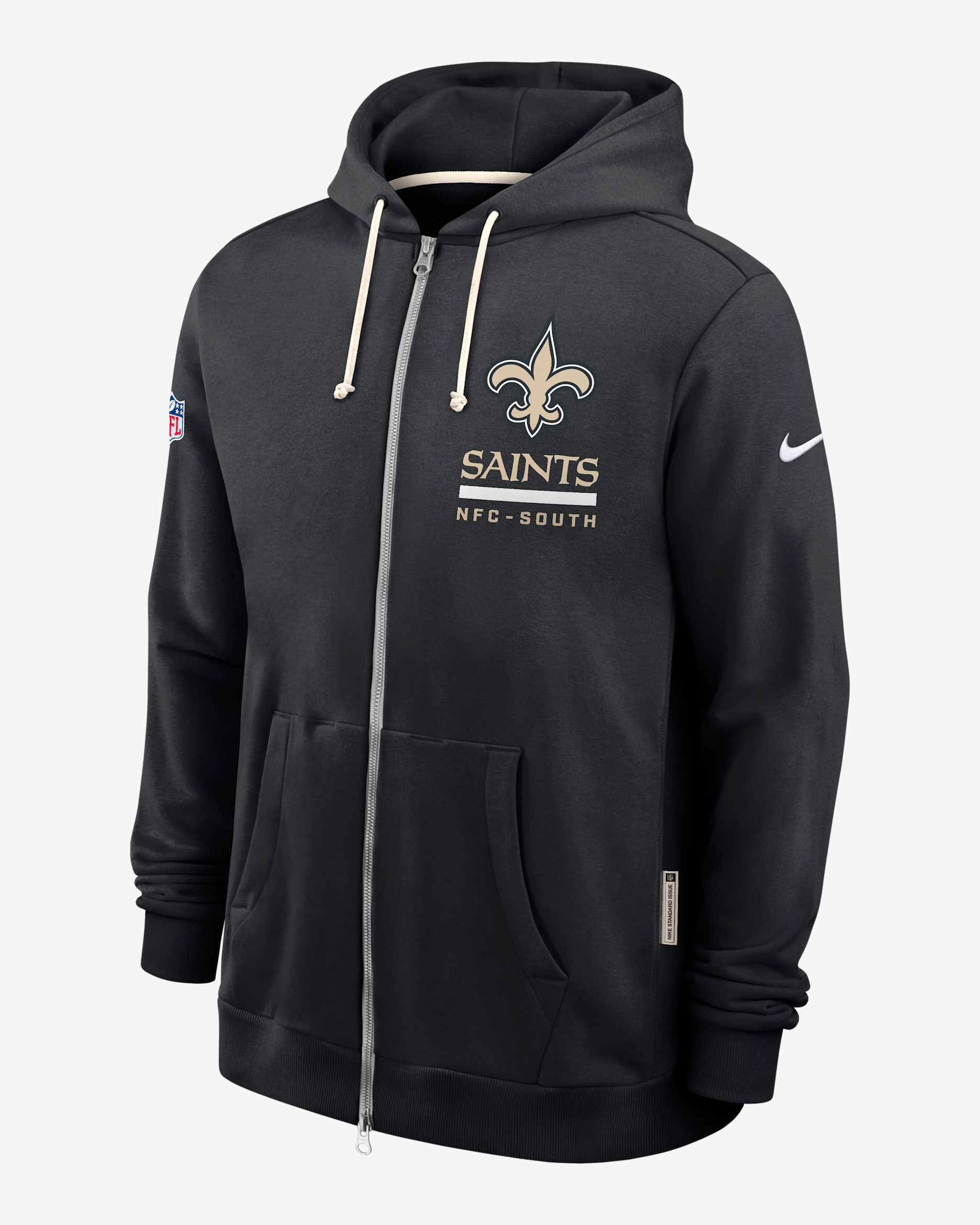 New Orleans Saints Utility Player Sideline Men's Nike Dri-FIT NFL Full-Zip Hoodie - Black