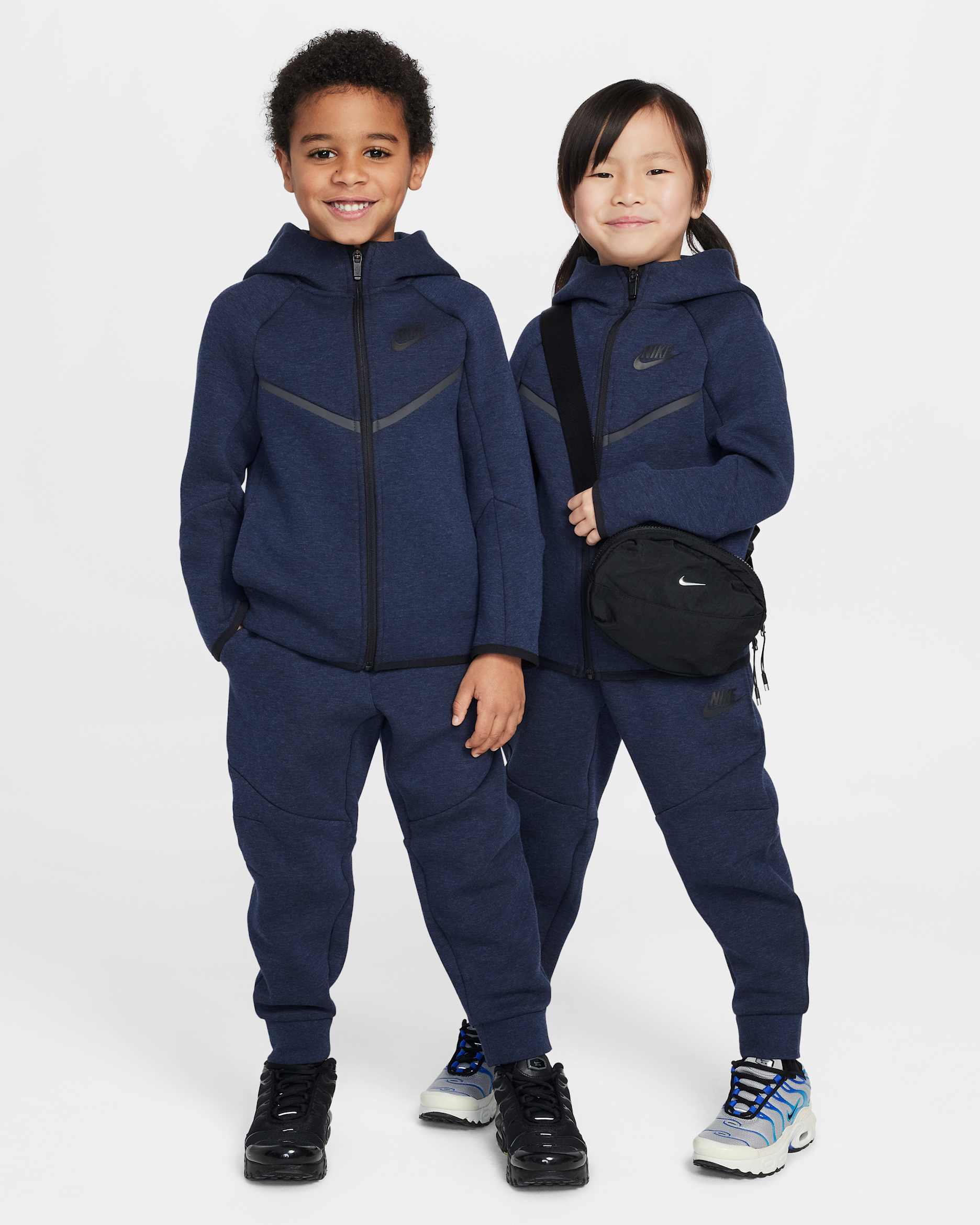 Nike Sportswear Little Kids' Tech Fleece 2-Piece Full-Zip Set - Obsidian Heather