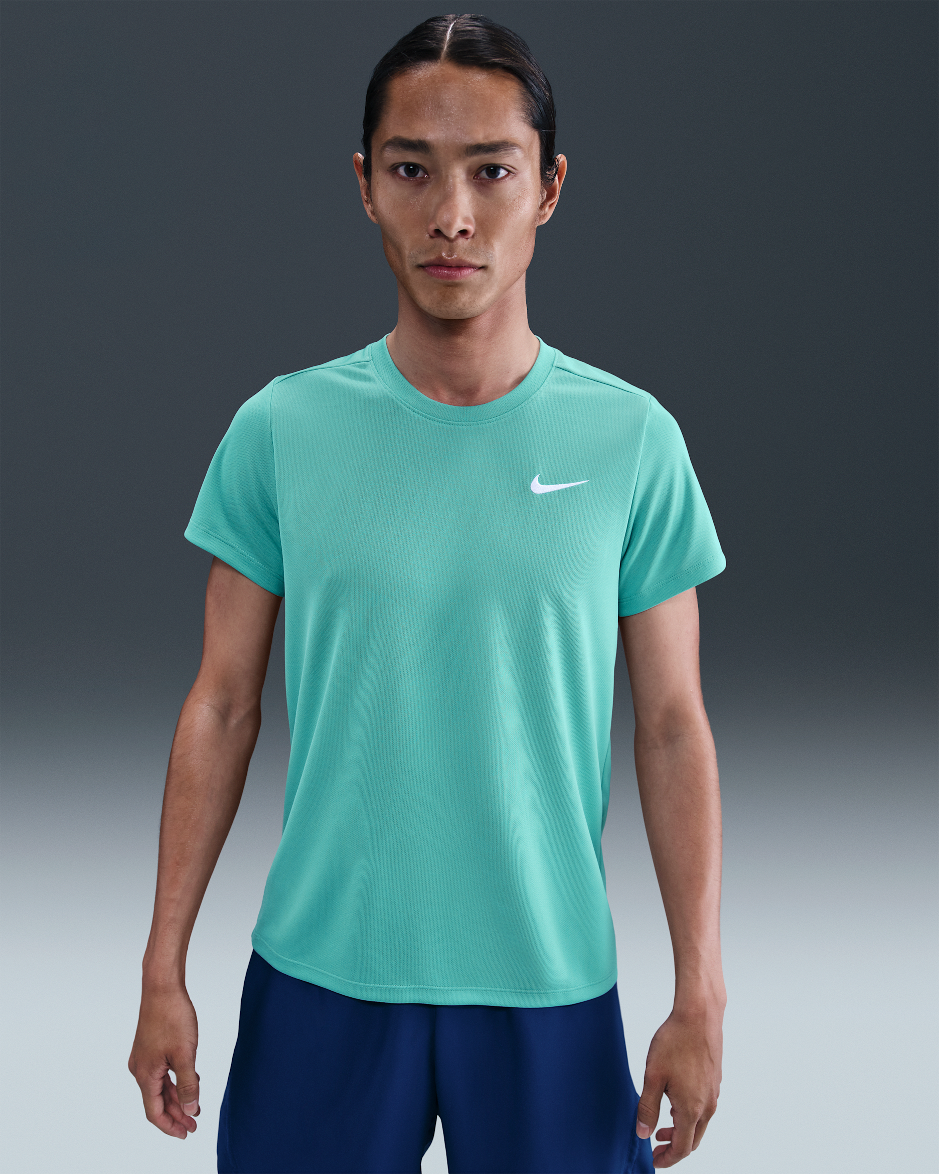 NikeCourt Victory Men's Dri-FIT Tennis Top - Washed Teal/White