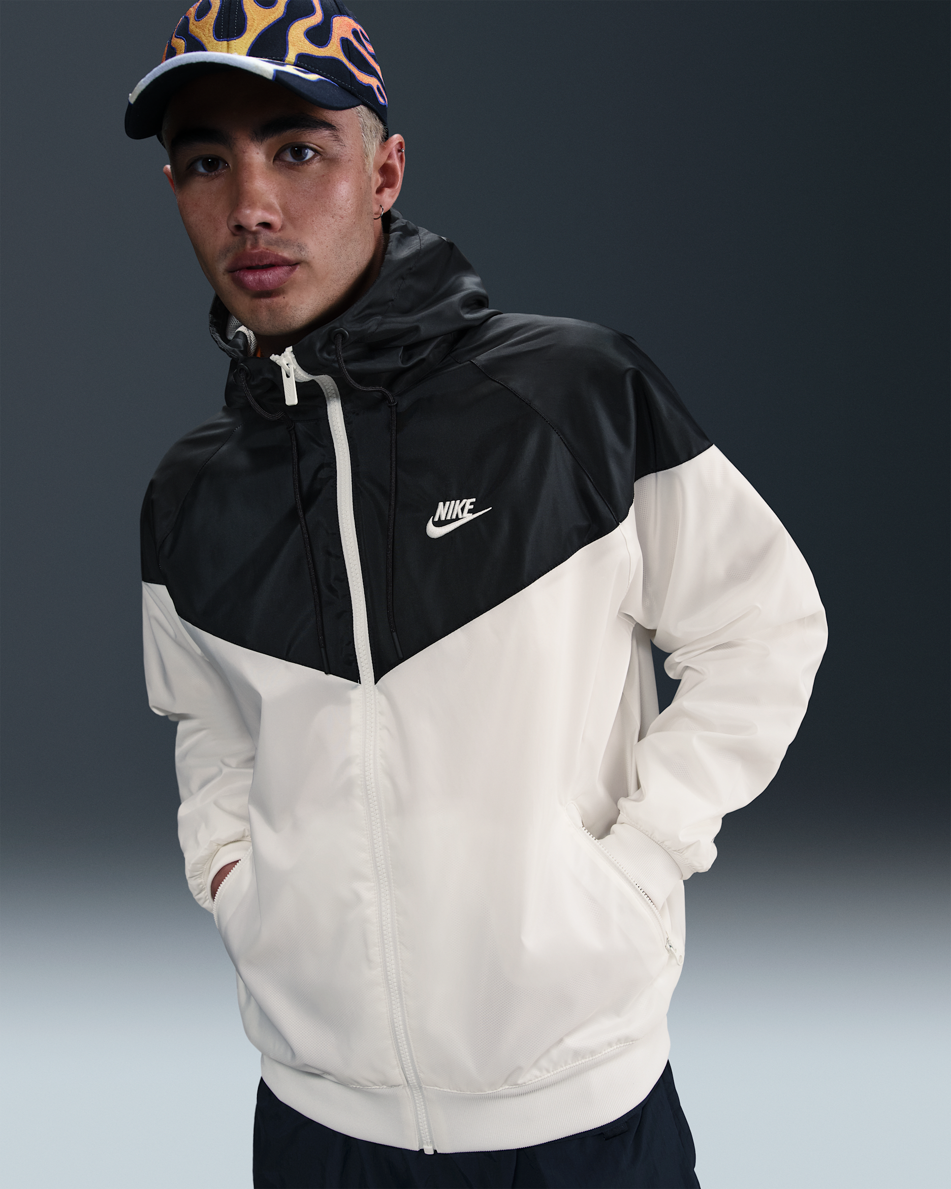 나이키 스포츠웨어 윈드러너 남성 후드 재킷 - 세일/블랙/세일/세일