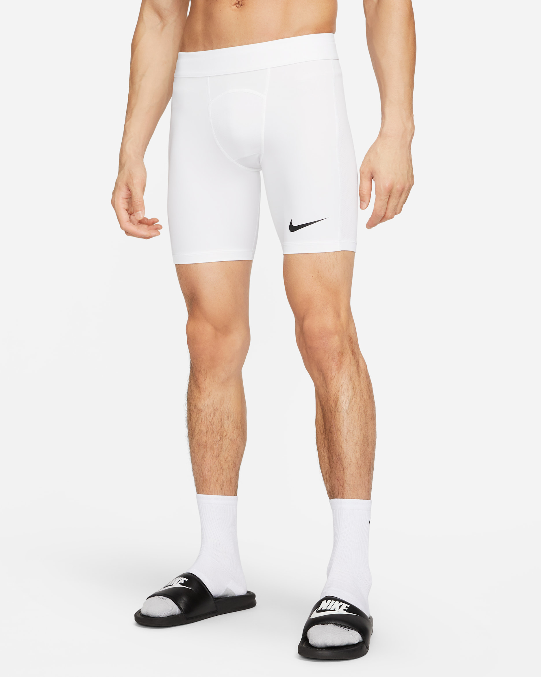 Nike Pro Dri-FIT Strike fotballshorts til herre - Hvit/Svart