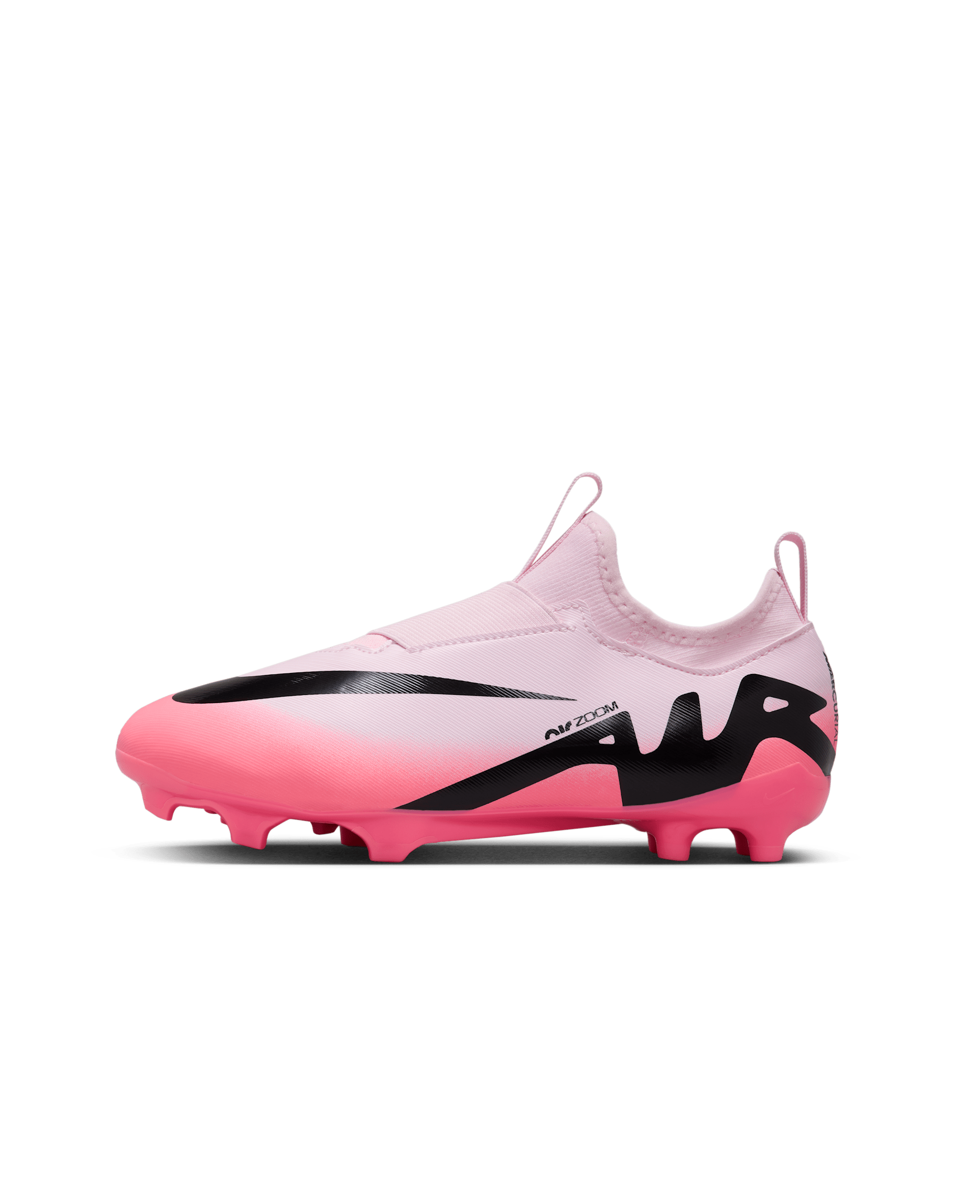 Nike Jr. Mercurial Vapor 15 Academy Younger/Older Kids' MG Low-Top Football Boot - Pink Foam/Black