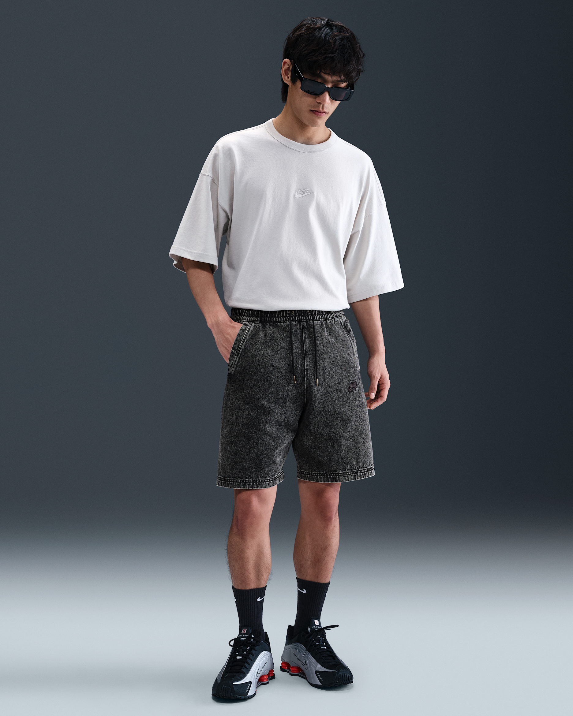 Nike Sportswear Men's Denim Washed Shorts - Black