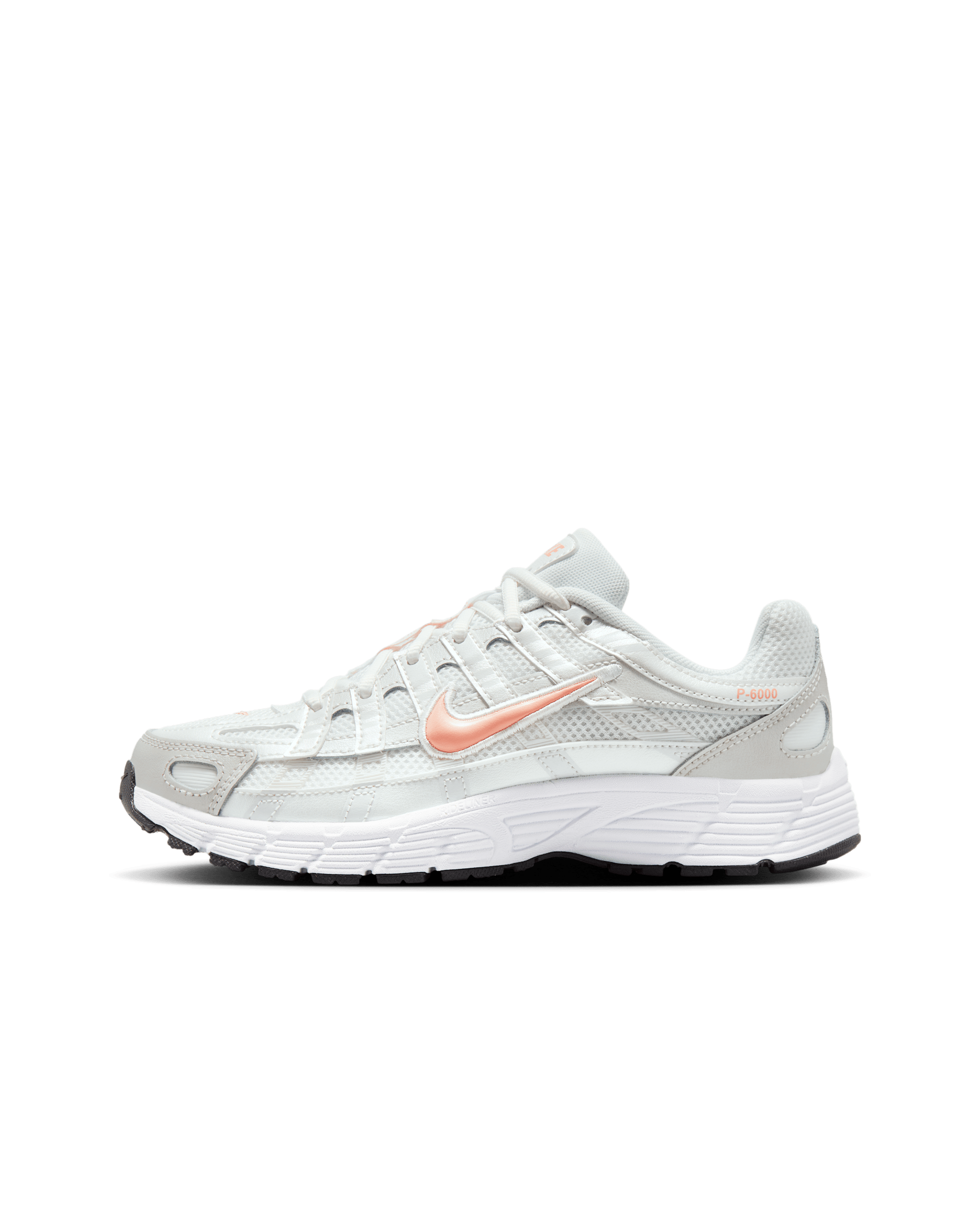 Nike P-6000 大童鞋款 - Summit White/Metallic Summit White/黑色/Apricot Agate