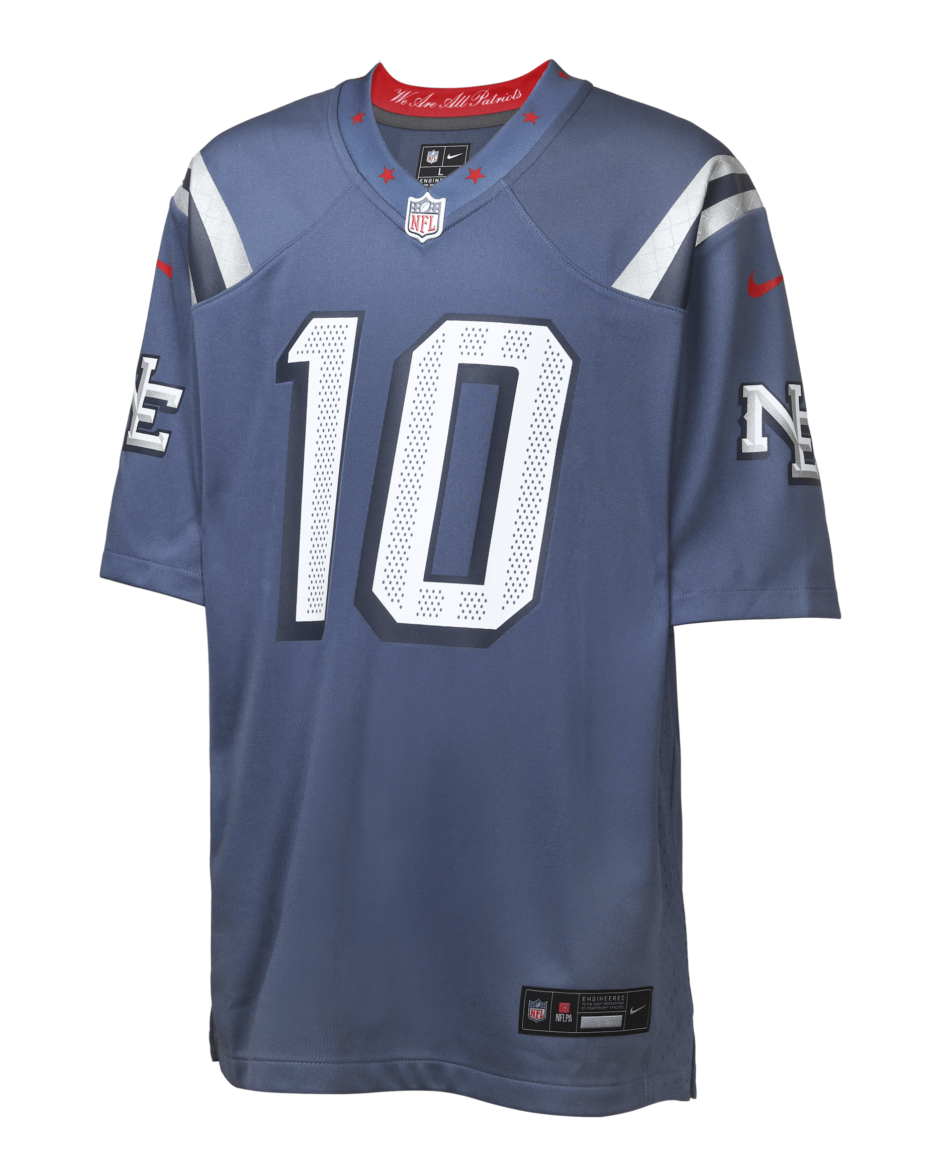 Drake Maye New England Patriots Rivalries Collection Big Kids' Nike NFL Game Jersey - Blue