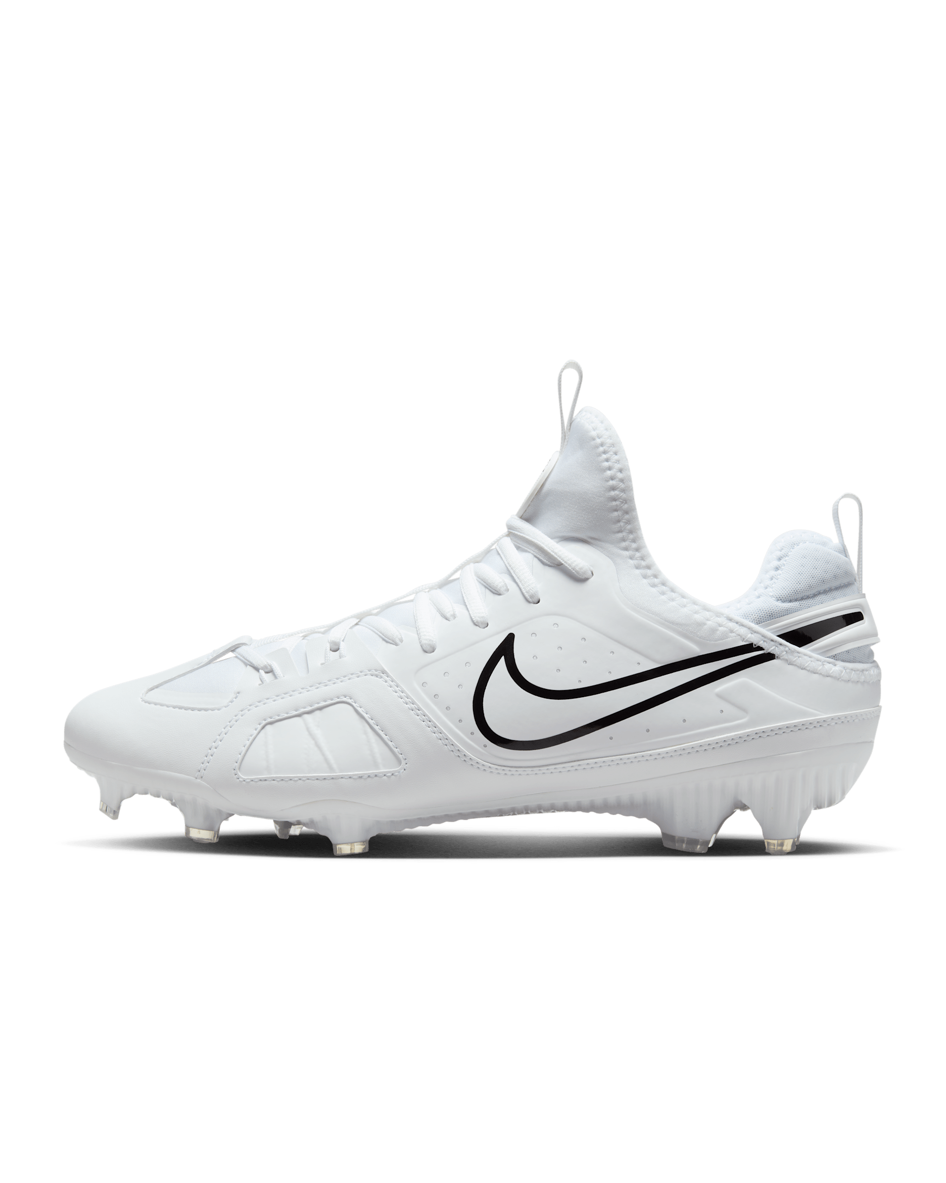 Nike Huarache 9 Varsity LAX Lacrosse Cleats - White/White/Black
