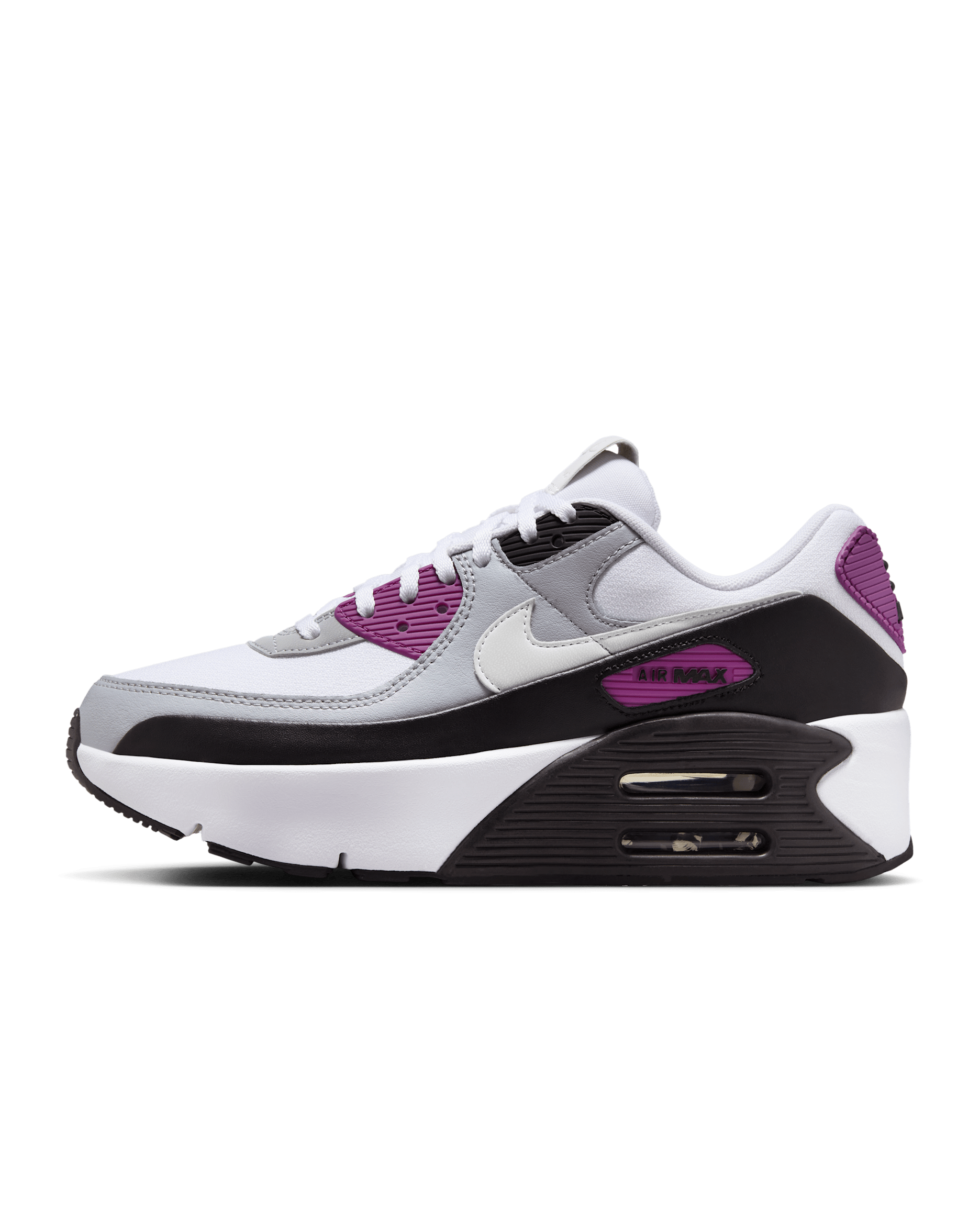 Nike Air Max 90 LV8 Women's Shoes - White/Bold Berry/Wolf Grey/Photon Dust