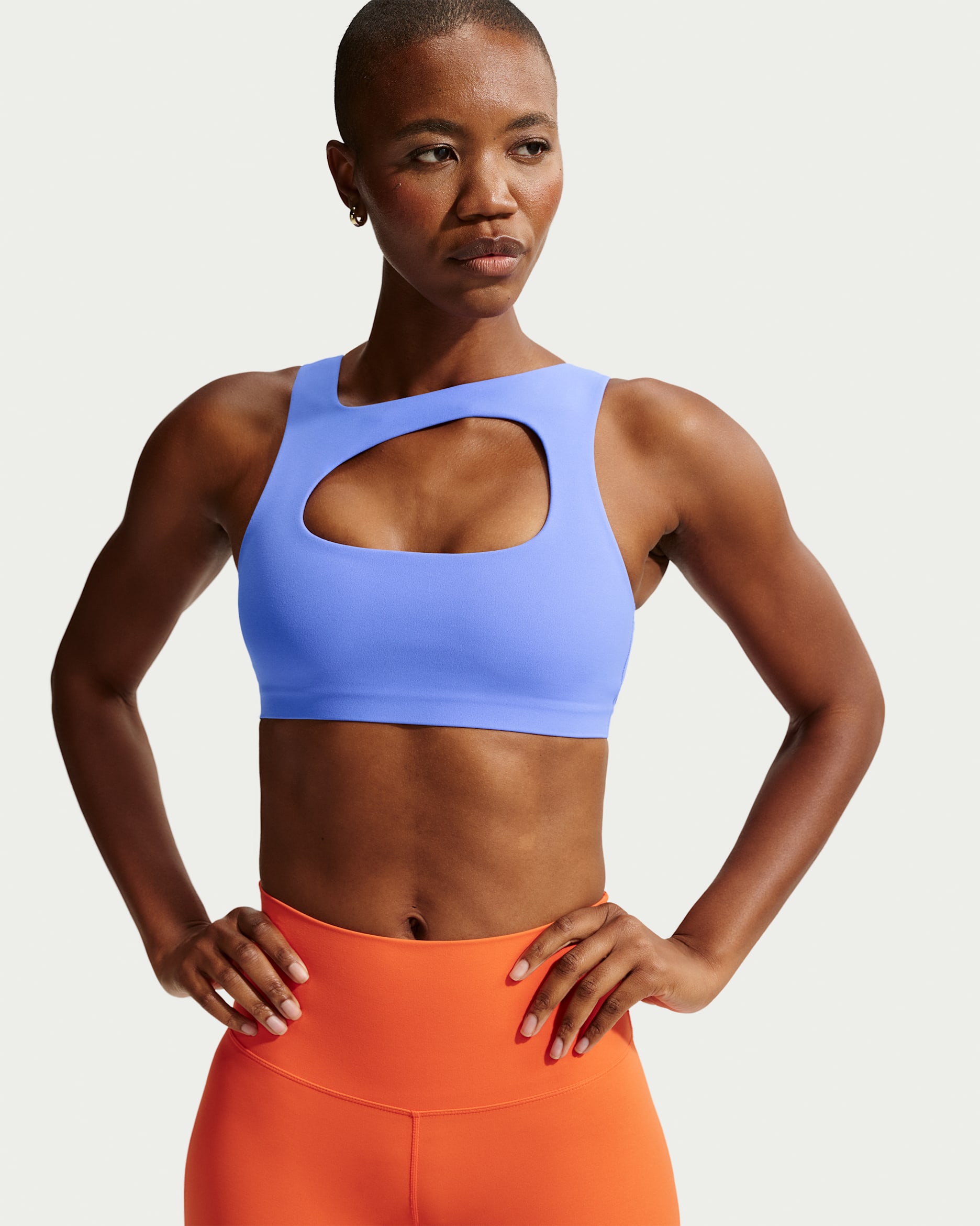 Nike Zenvy Women's Light-Support Lightly Lined Sports Bra - Sapphire/White
