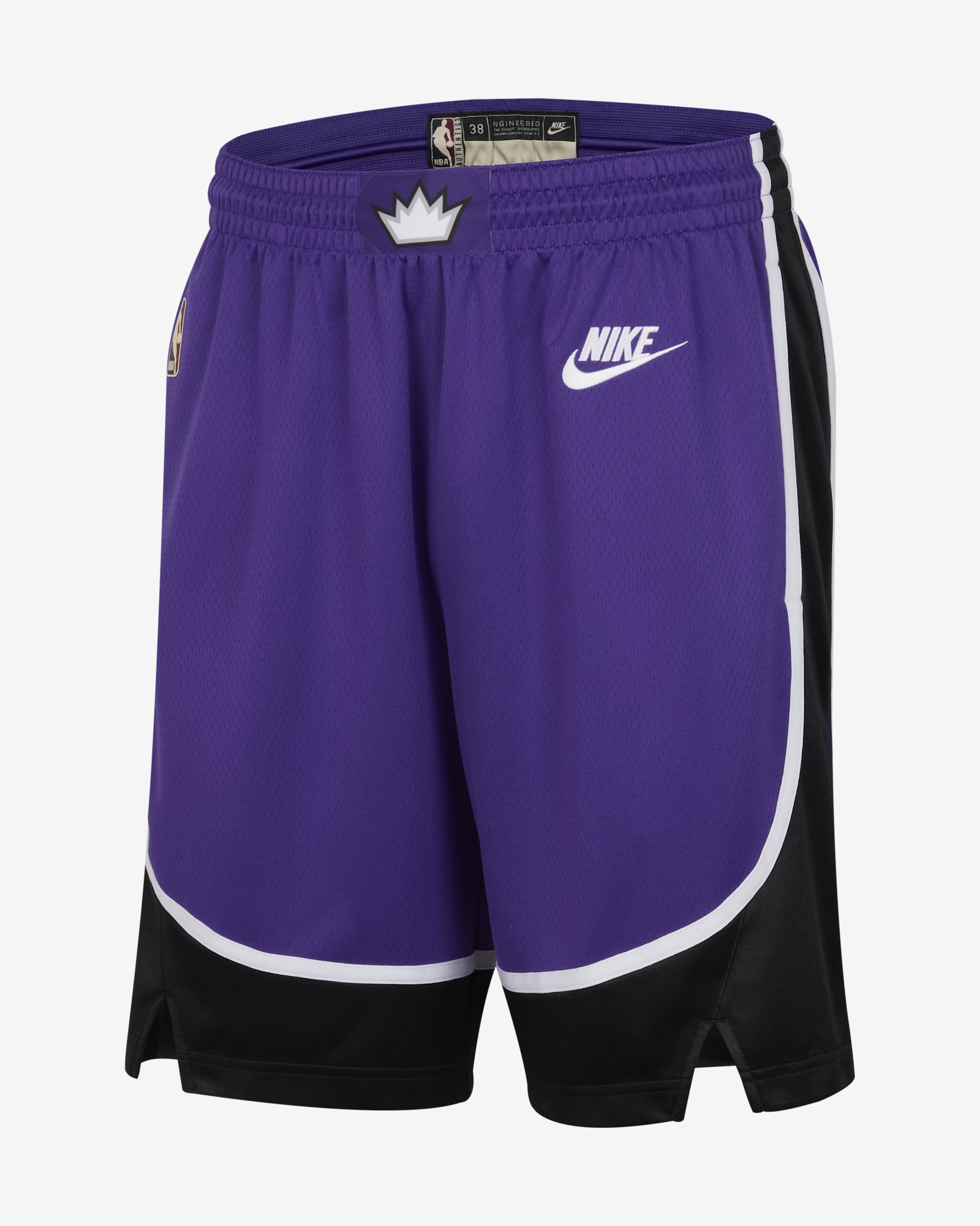 Sacramento Kings 2024/25 Hardwood Classics Men's Nike Dri-FIT NBA Swingman Shorts - Field Purple/White