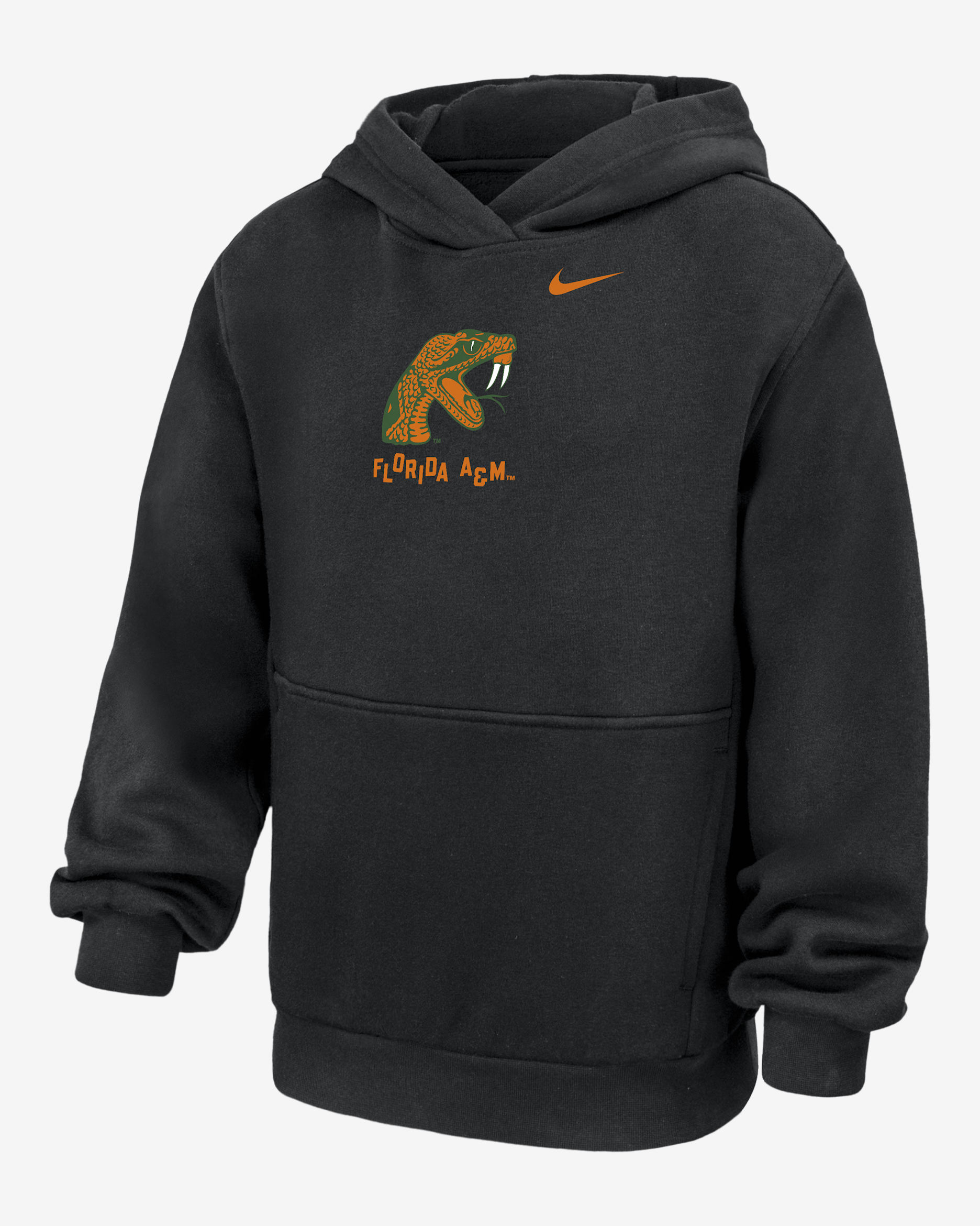 Florida A&M University Club Fleece Big Kids' Nike College Hoodie - Black