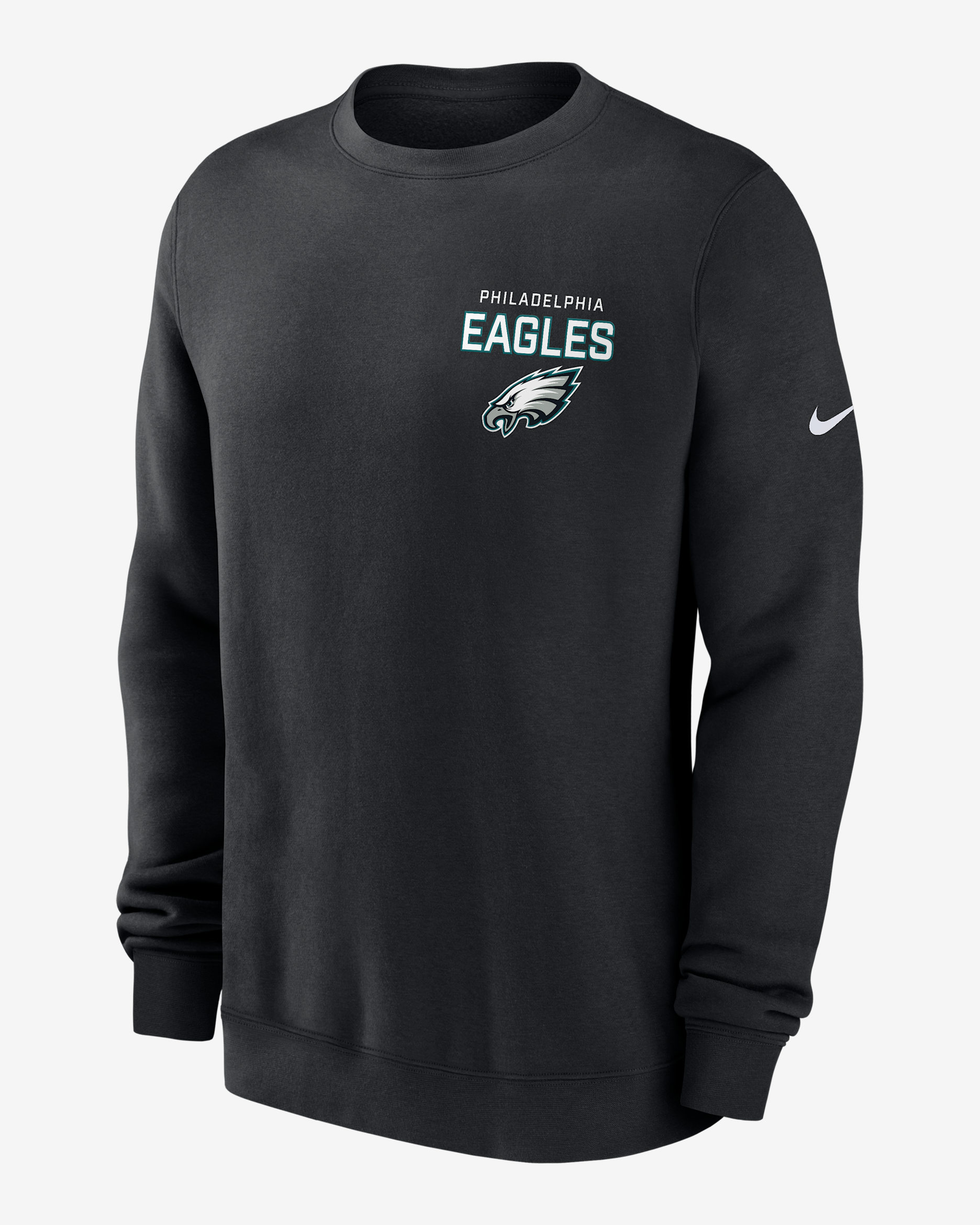 Philadelphia Eagles Draw Block Club Men's Nike NFL Pullover Crew - Black