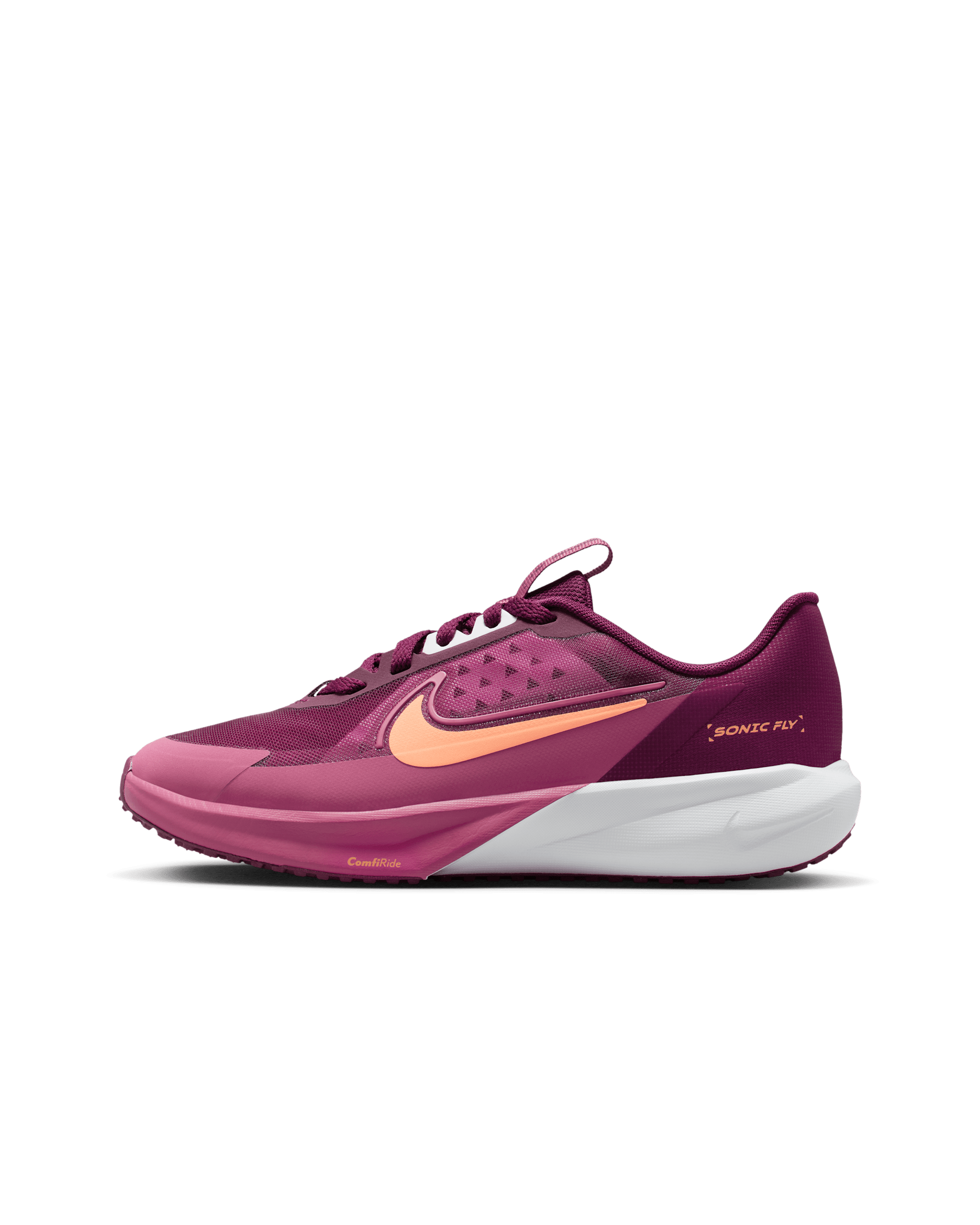 Tenis de correr para niños grandes Nike Sonic Fly - Burdeos/Blanco/Remolacha dulce/Marrakech