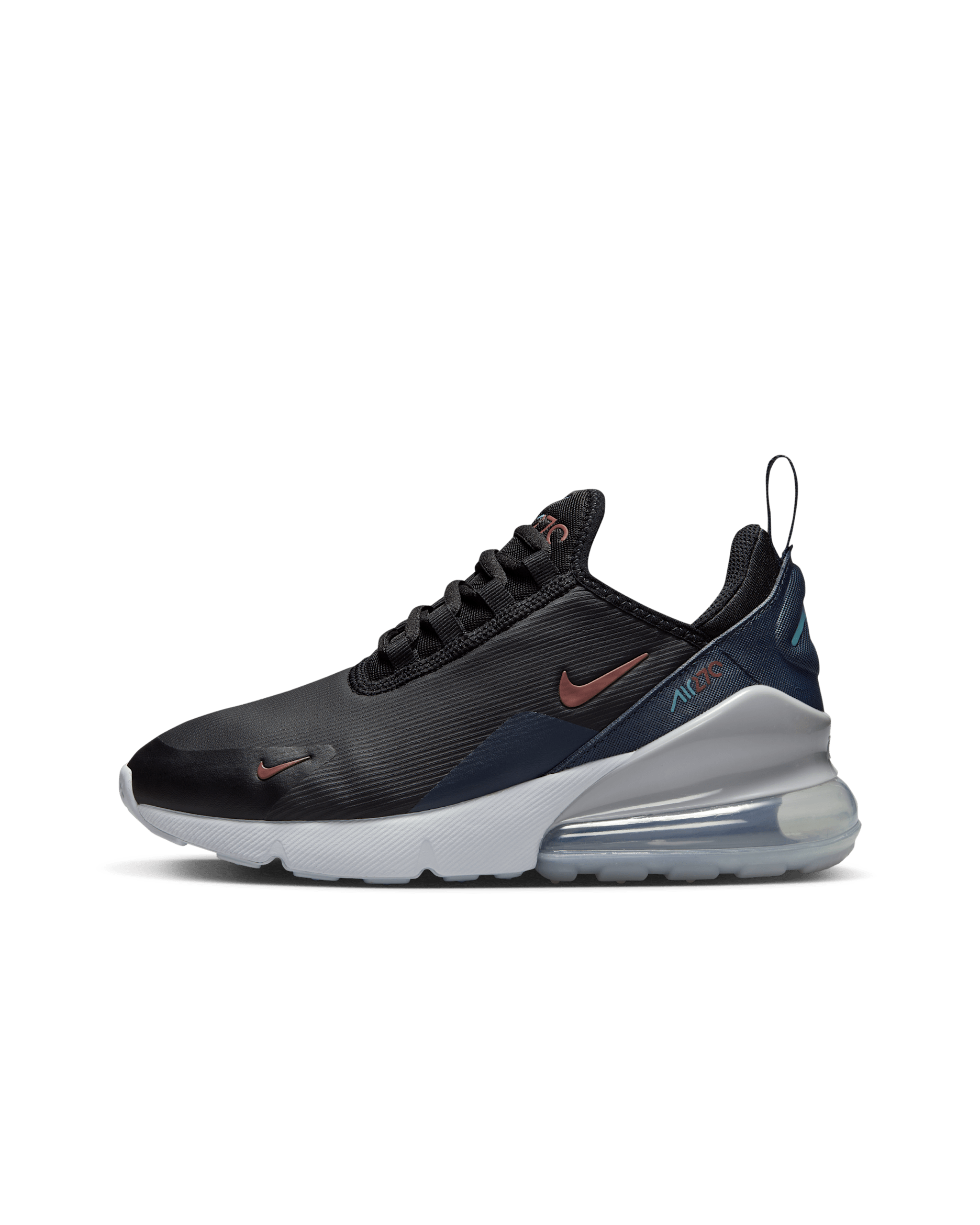 Nike Air Max 270 Big Kids' Shoes - Black/Thunder Blue/Wolf Grey/Dark Pony