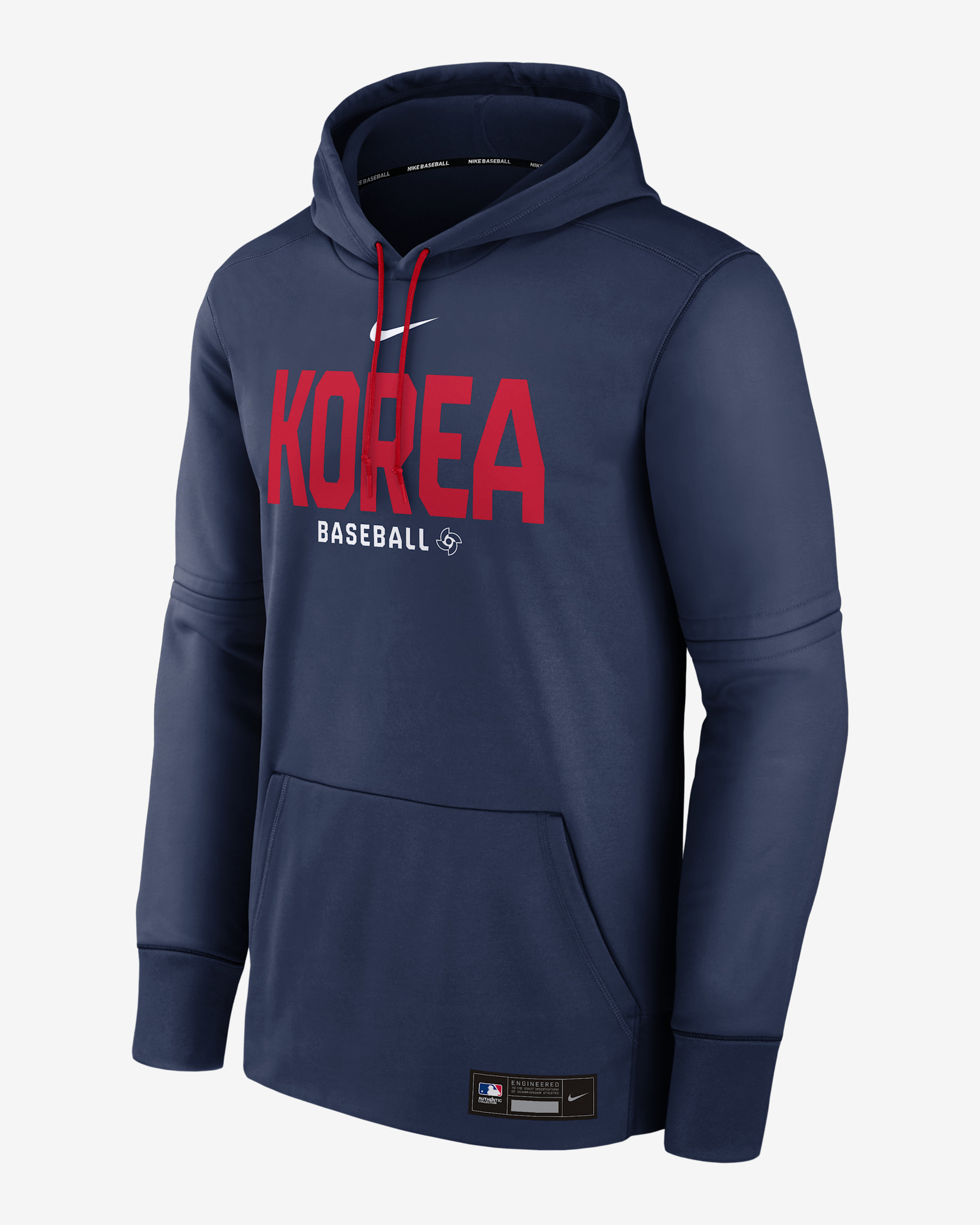 Korea National Baseball Team 2026 World Baseball Classic Authentic Collection Men's Nike Therma Pullover Hoodie - Navy