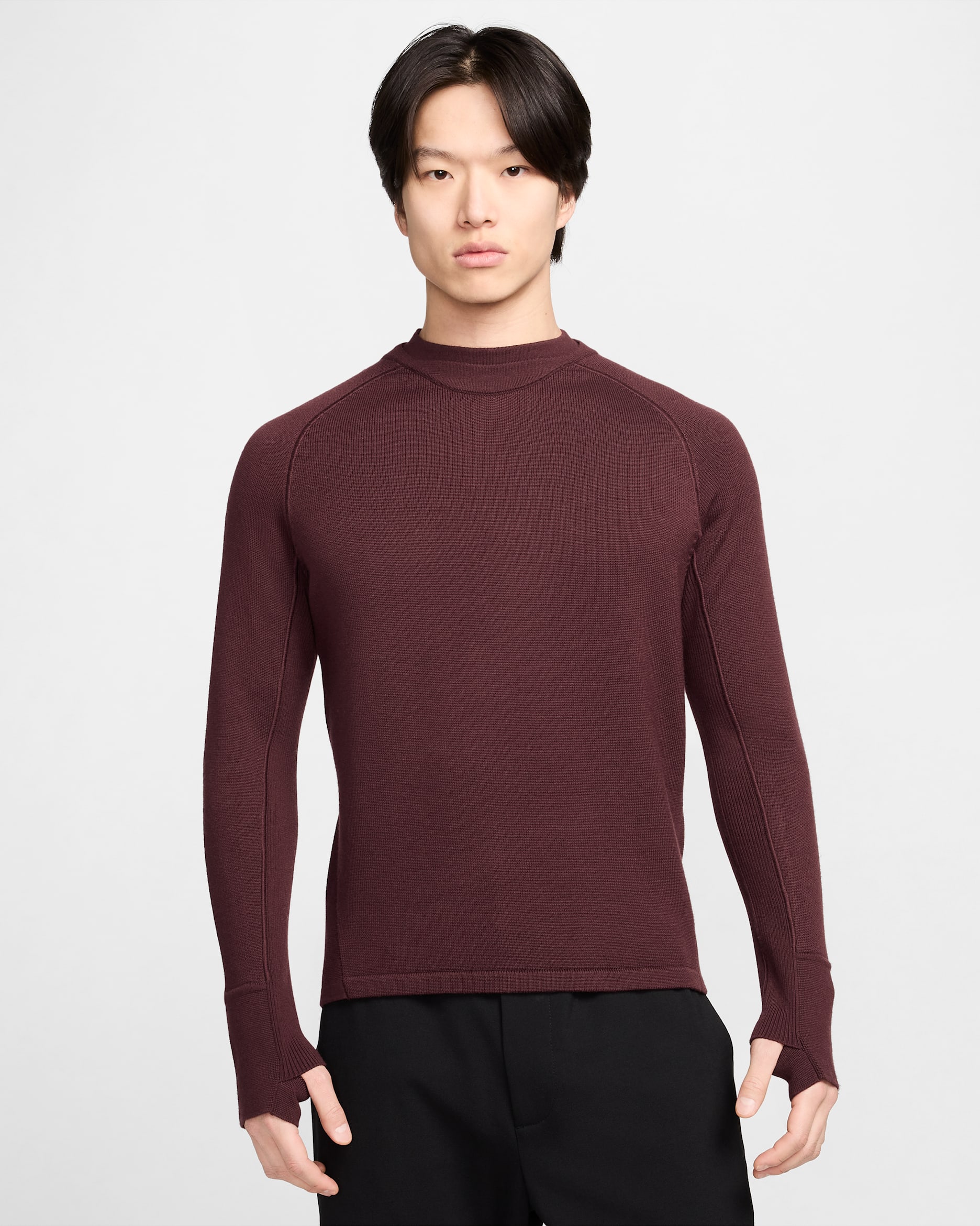 Nike Every Stitch Considered Men's Long-Sleeve Computational Knit Top - Burgundy Crush