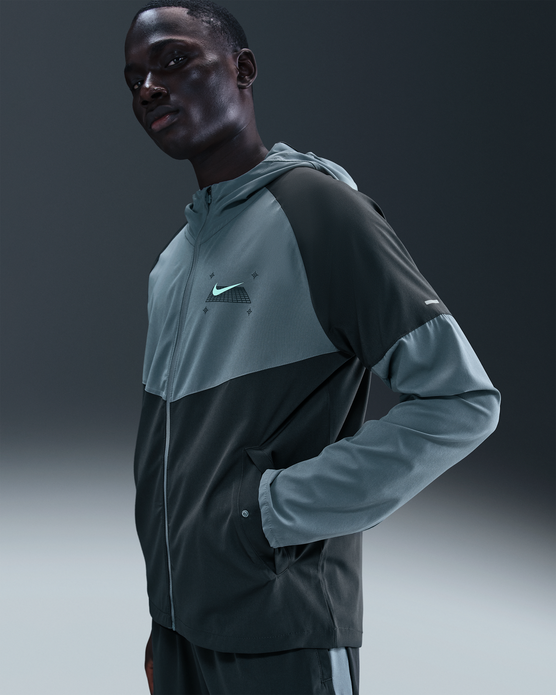 Nike Miler Men's Running Jacket - Anthracite/Cool Grey