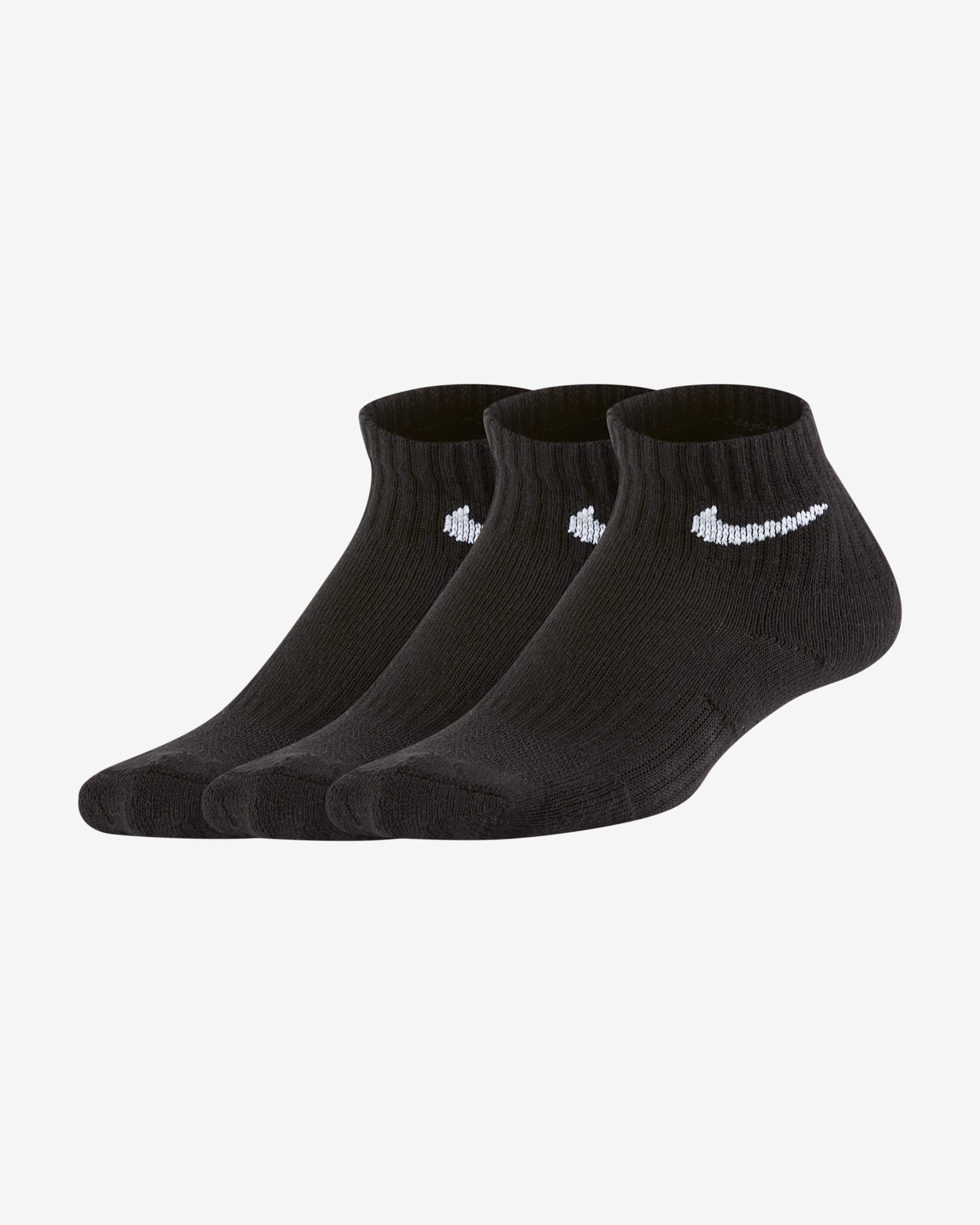Socquettes rembourrées Nike Everyday pour enfant (3 paires) - Noir