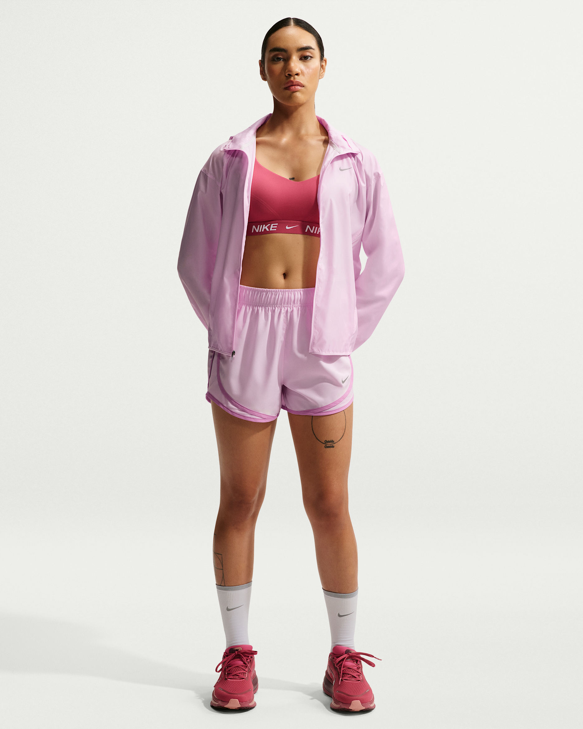 Nike Tempo Dri-FIT Normal Belli Slip Astarlı Kadın Koşu Şortu - Pink Foam/Pink Foam/Light Magenta