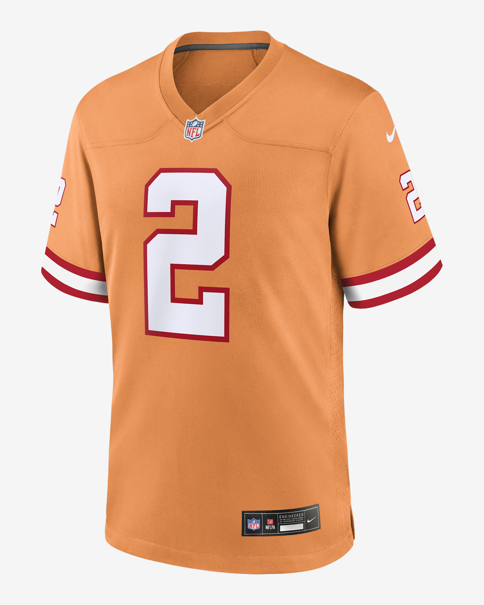 Jersey Nike de la NFL Game para hombre de Emeka Egbuka de los Tampa Bay Buccaneers - Crema melocotón