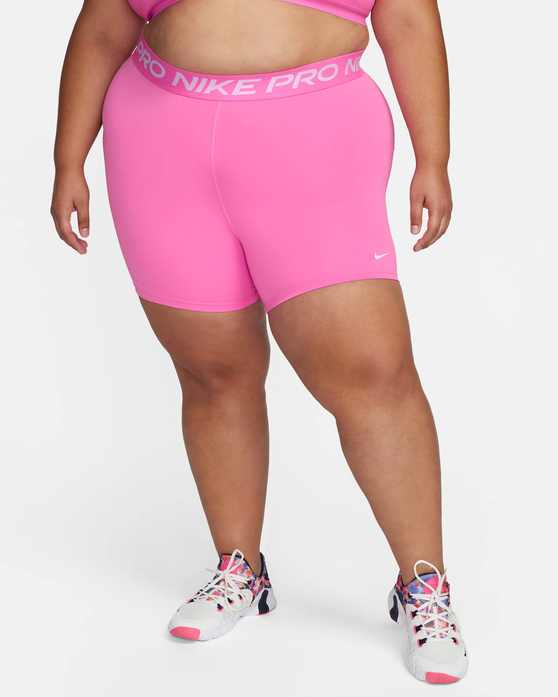 Nike Pro 365 Women's 5" Shorts (Plus Size) - Playful Pink/White