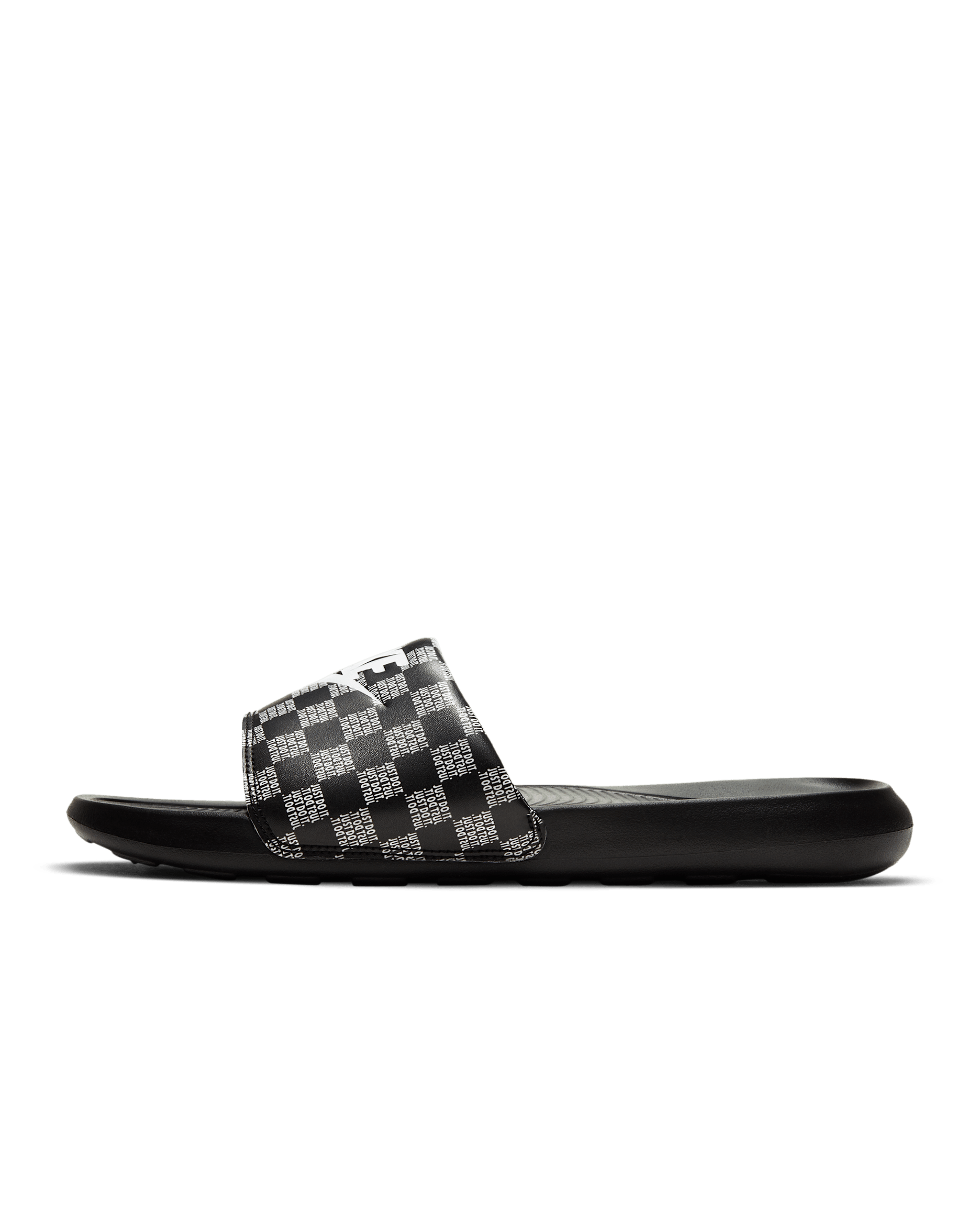 Nike Victori One Men's Printed Slides - Black/Black/White